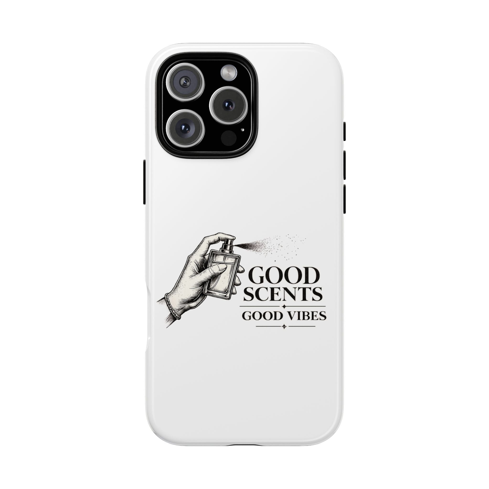 Phone Case - "Good Scents, Good Vibes" Fragrance Bottle Design