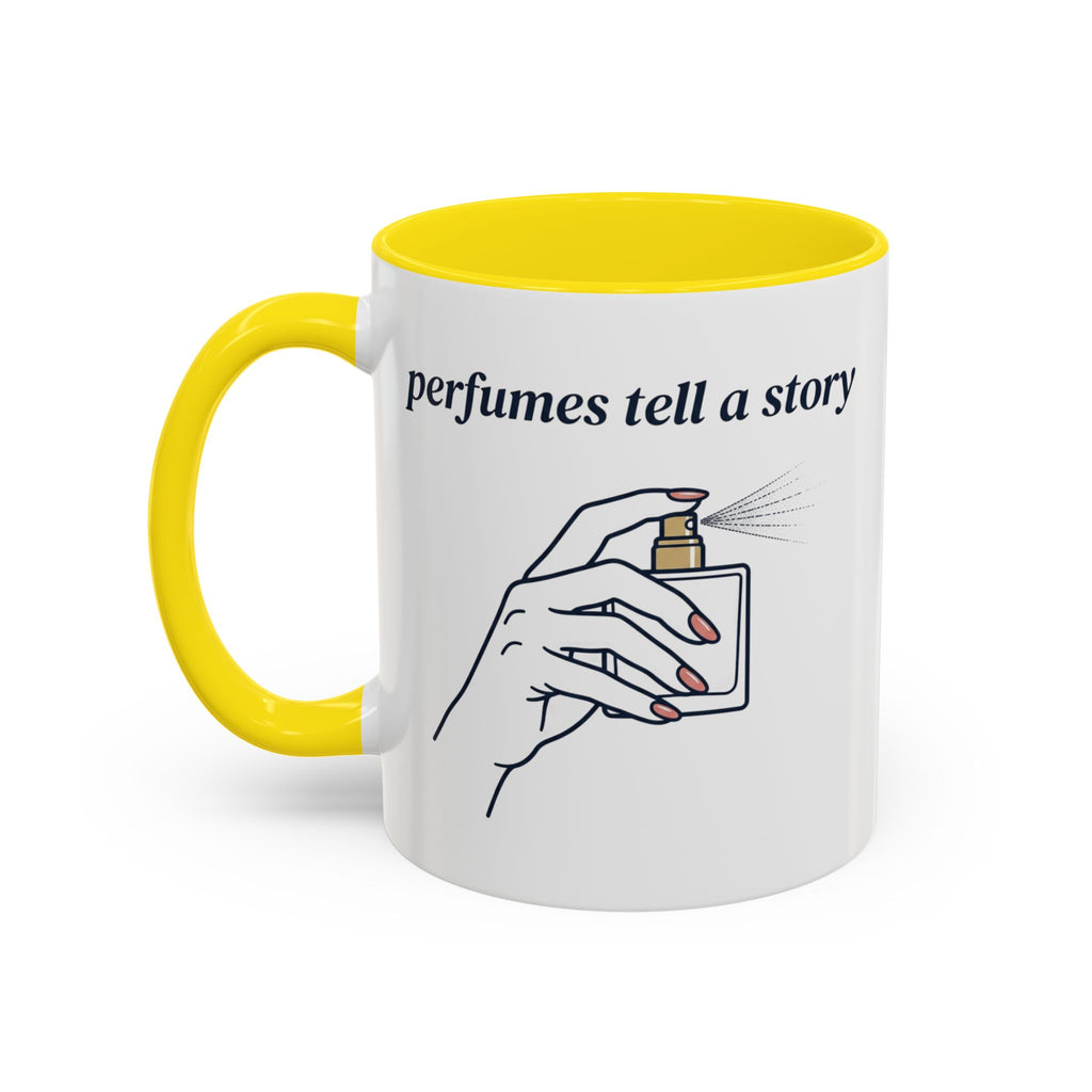 Perfumes Tell a Story Accent Coffee Mug — Scent Lover Gift (11/15oz)