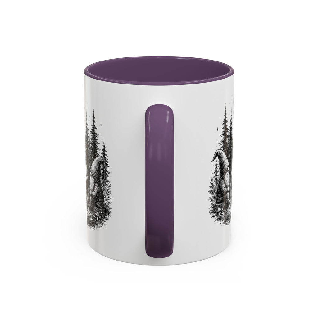 Gnome Campfire Coffee Mug — Woodland Camping Ceramic Accent Mug (11/15oz)