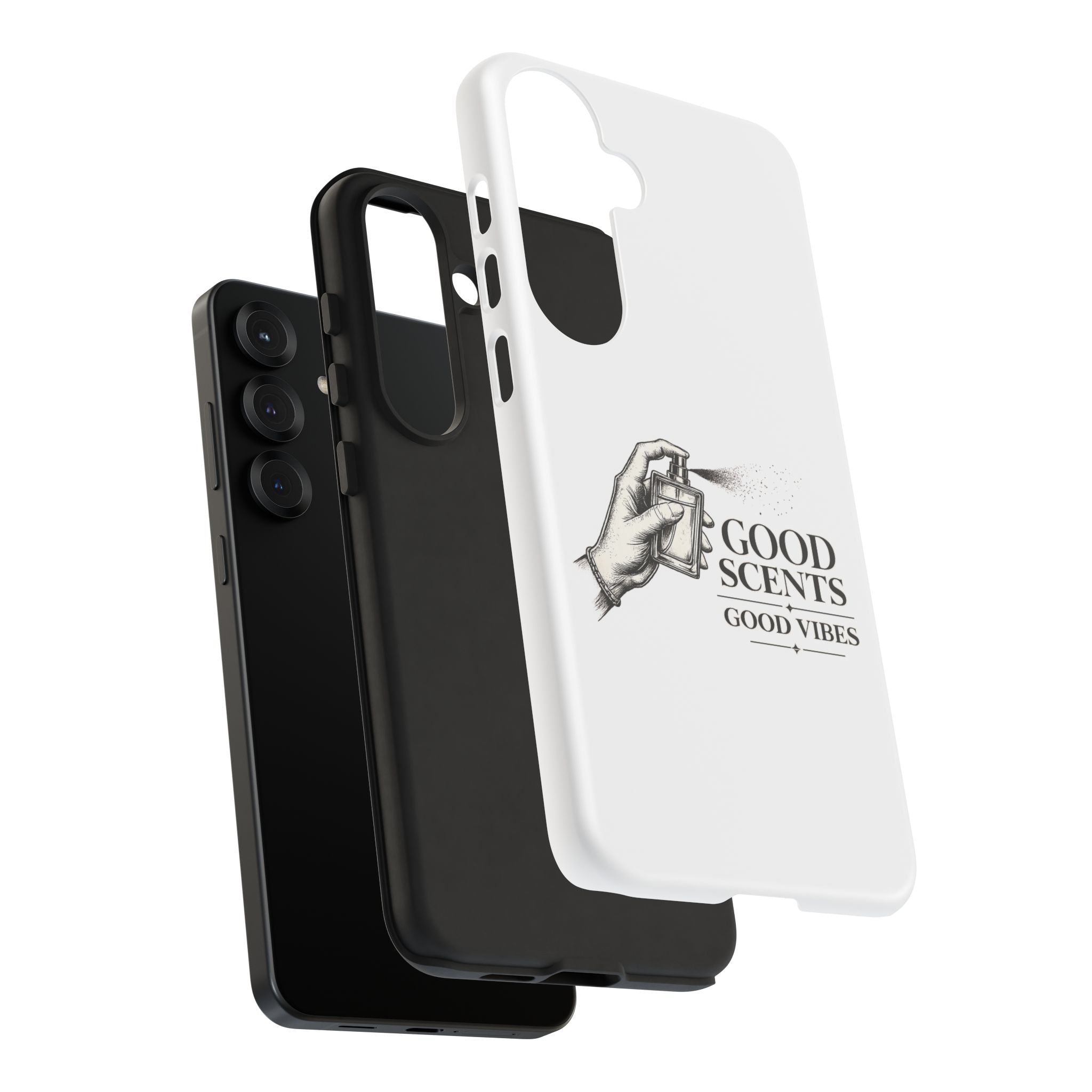 Phone Case - "Good Scents, Good Vibes" Fragrance Bottle Design