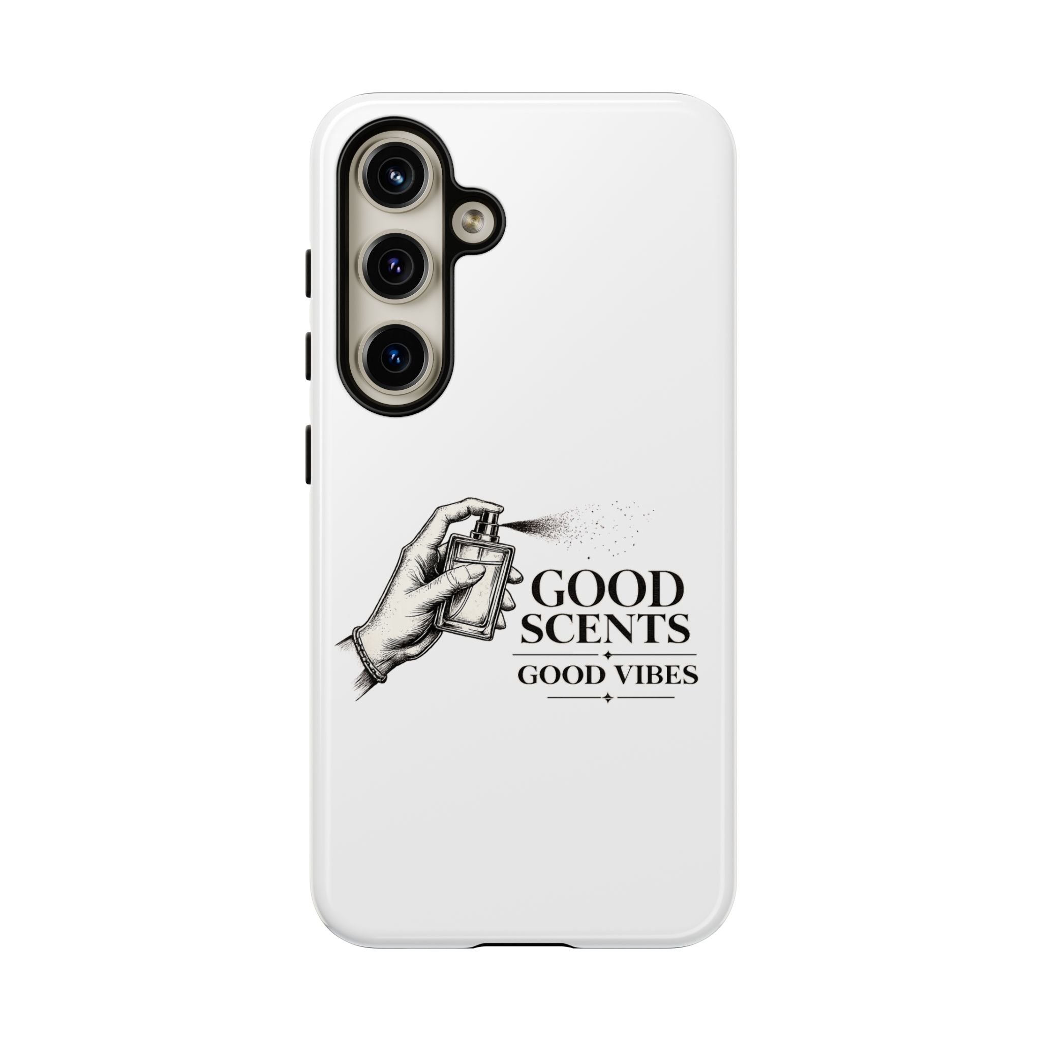 Phone Case - "Good Scents, Good Vibes" Fragrance Bottle Design