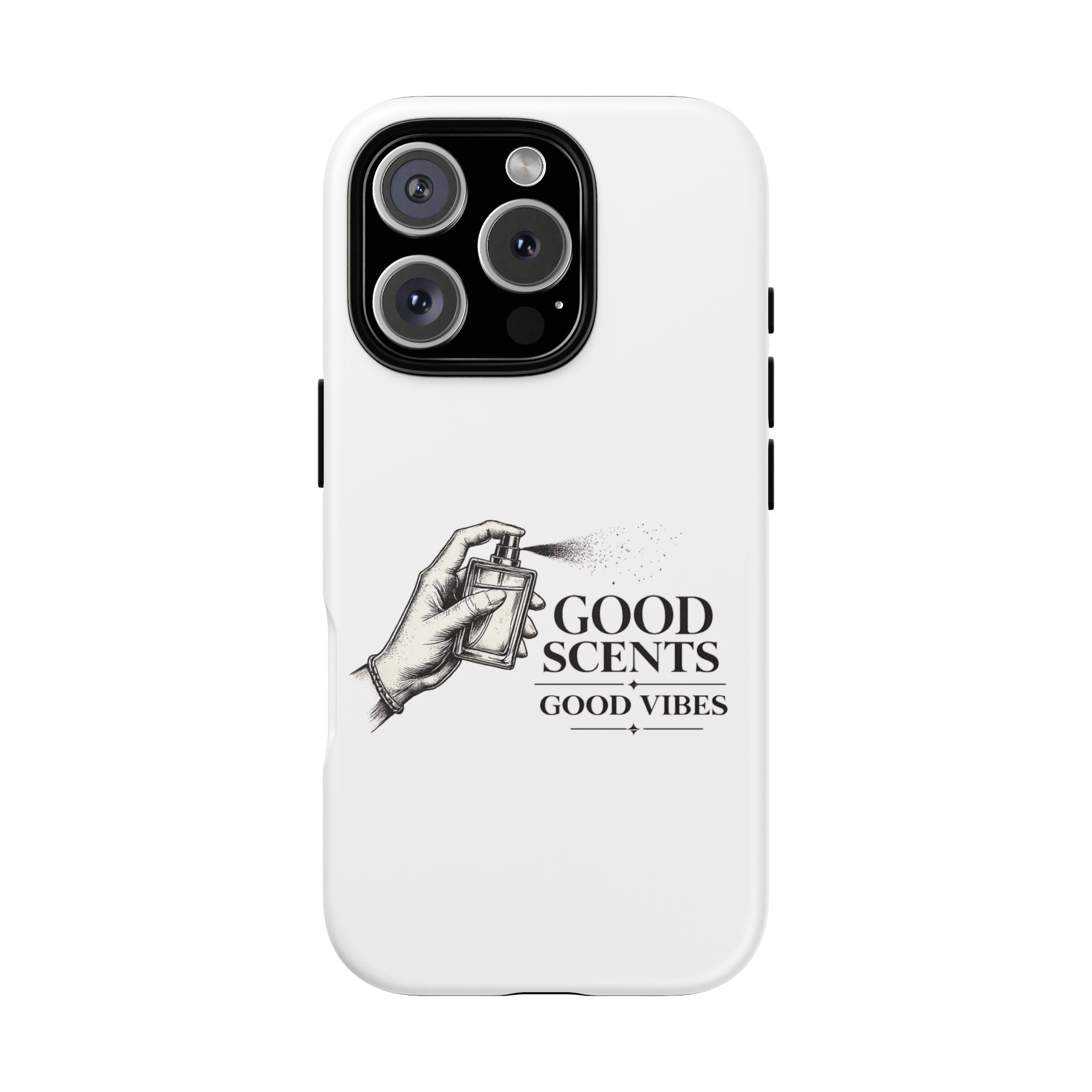 Phone Case - "Good Scents, Good Vibes" Fragrance Bottle Design