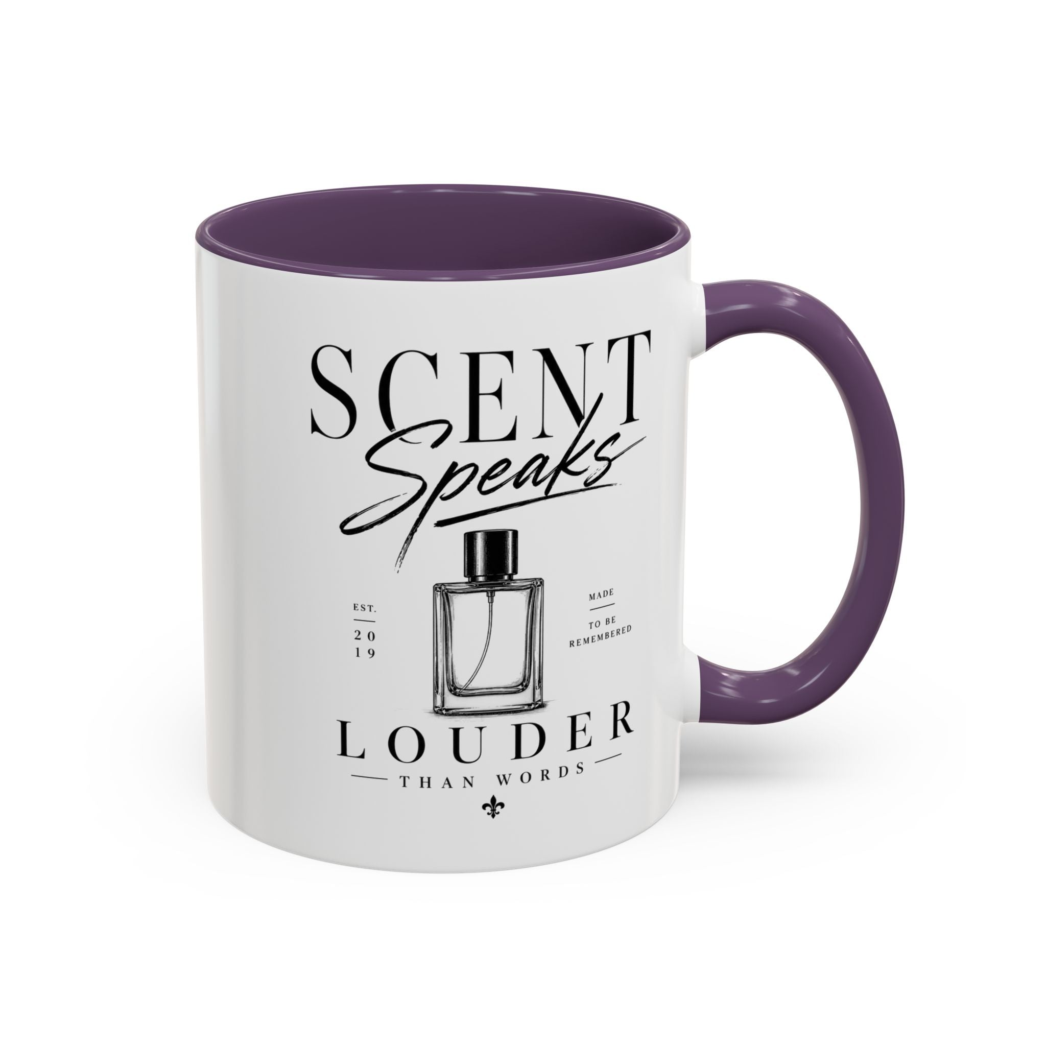 Scent Speaks Coffee Mug — "Scent Speaks Louder Than Words" Accent Mug (11/15oz)