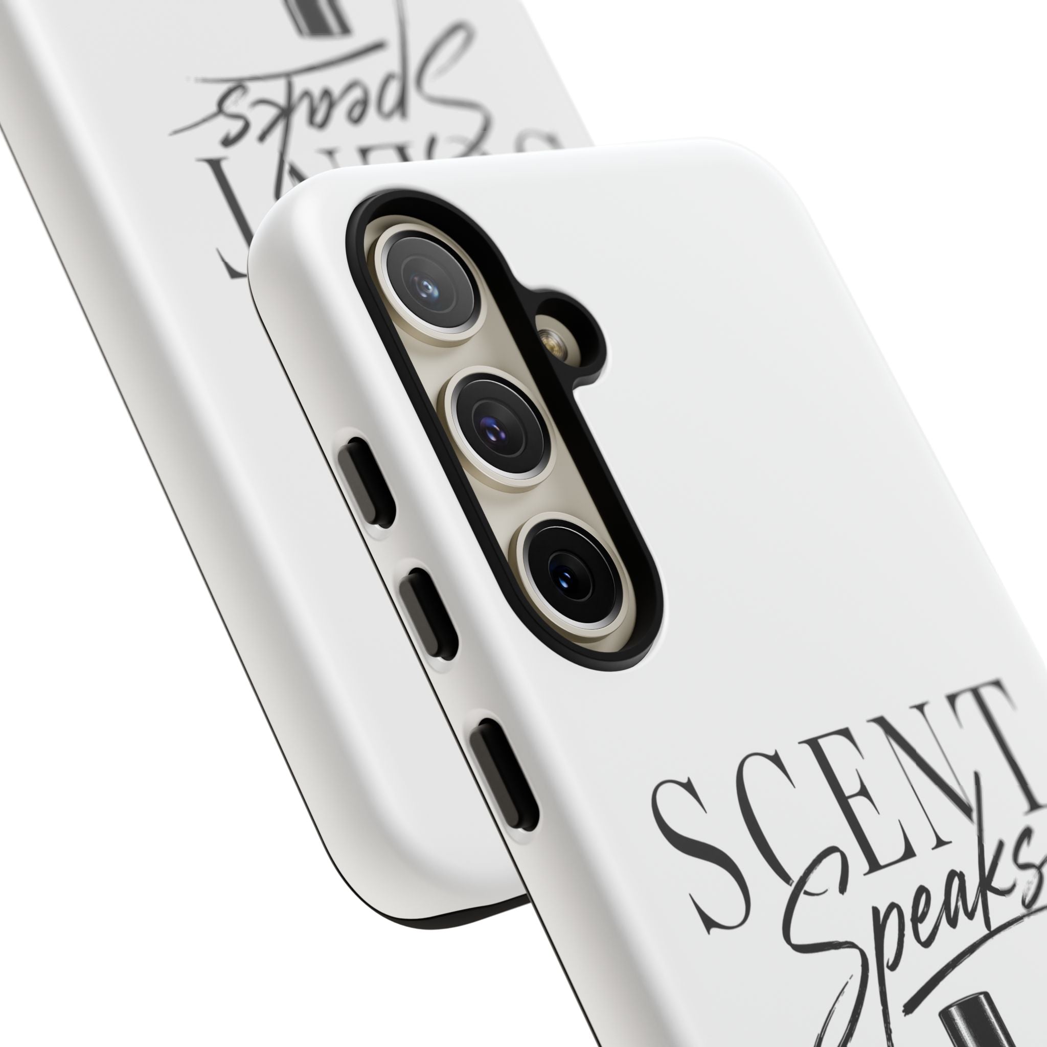 Phone Case — "Scent Speaks Louder Than Words" Perfume Bottle Design