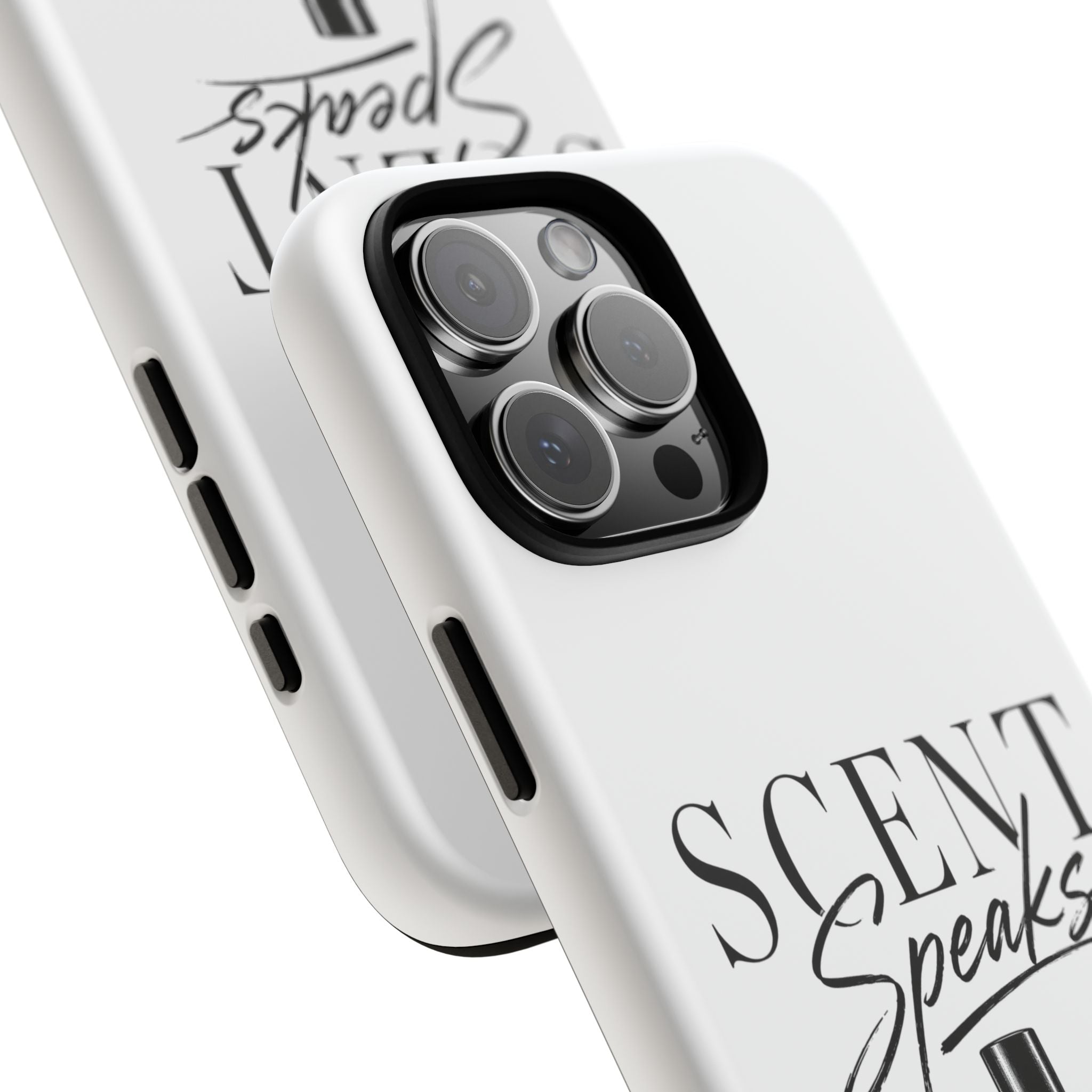 Phone Case — "Scent Speaks Louder Than Words" Perfume Bottle Design