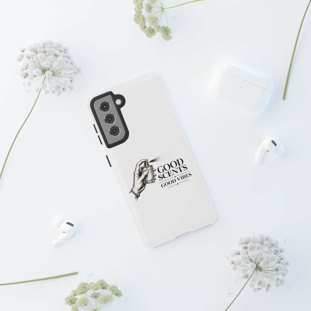 Phone Case - "Good Scents, Good Vibes" Fragrance Bottle Design