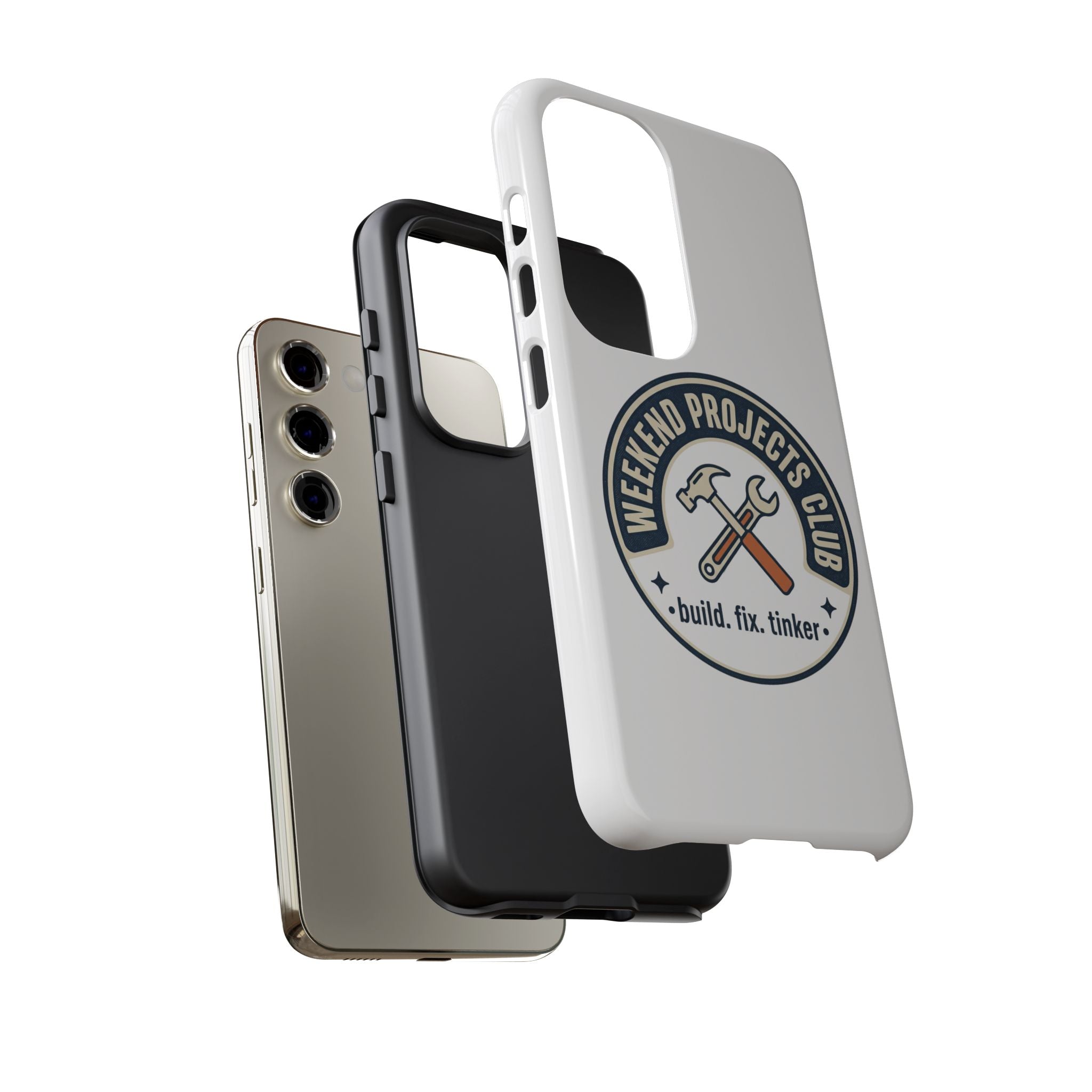 Weekend Projects Club Tough Phone Case — "build. fix. tinker."