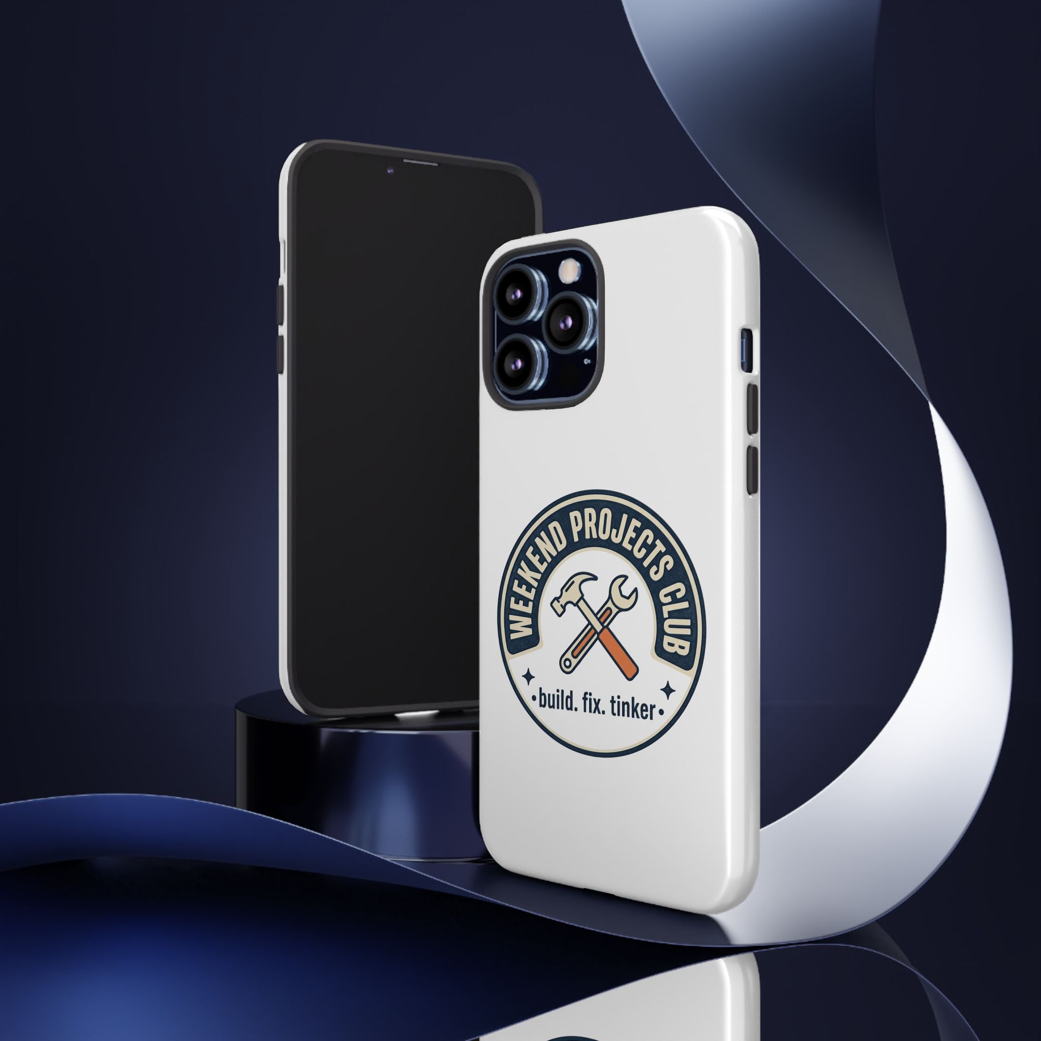 Weekend Projects Club Tough Phone Case — "build. fix. tinker."