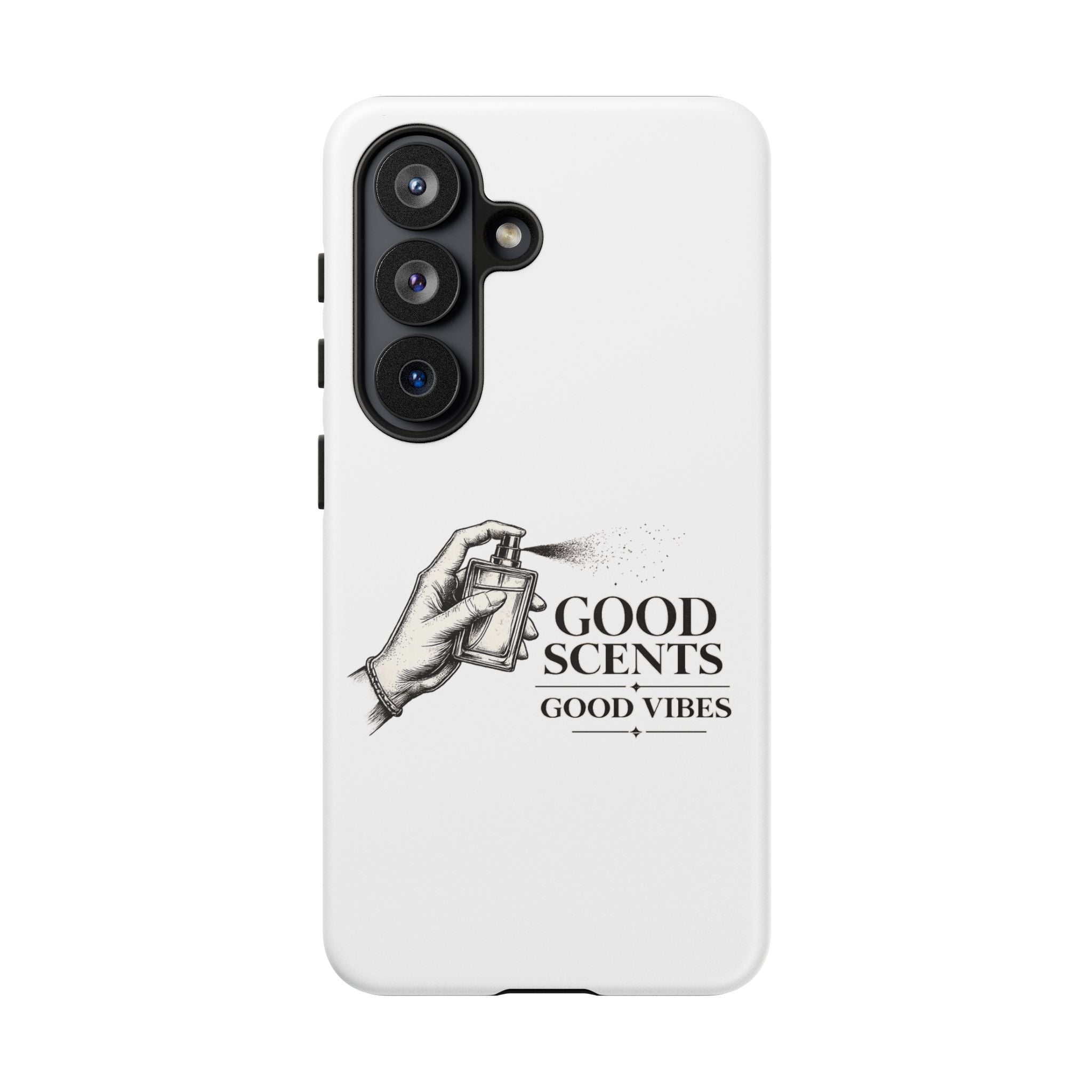 Phone Case - "Good Scents, Good Vibes" Fragrance Bottle Design