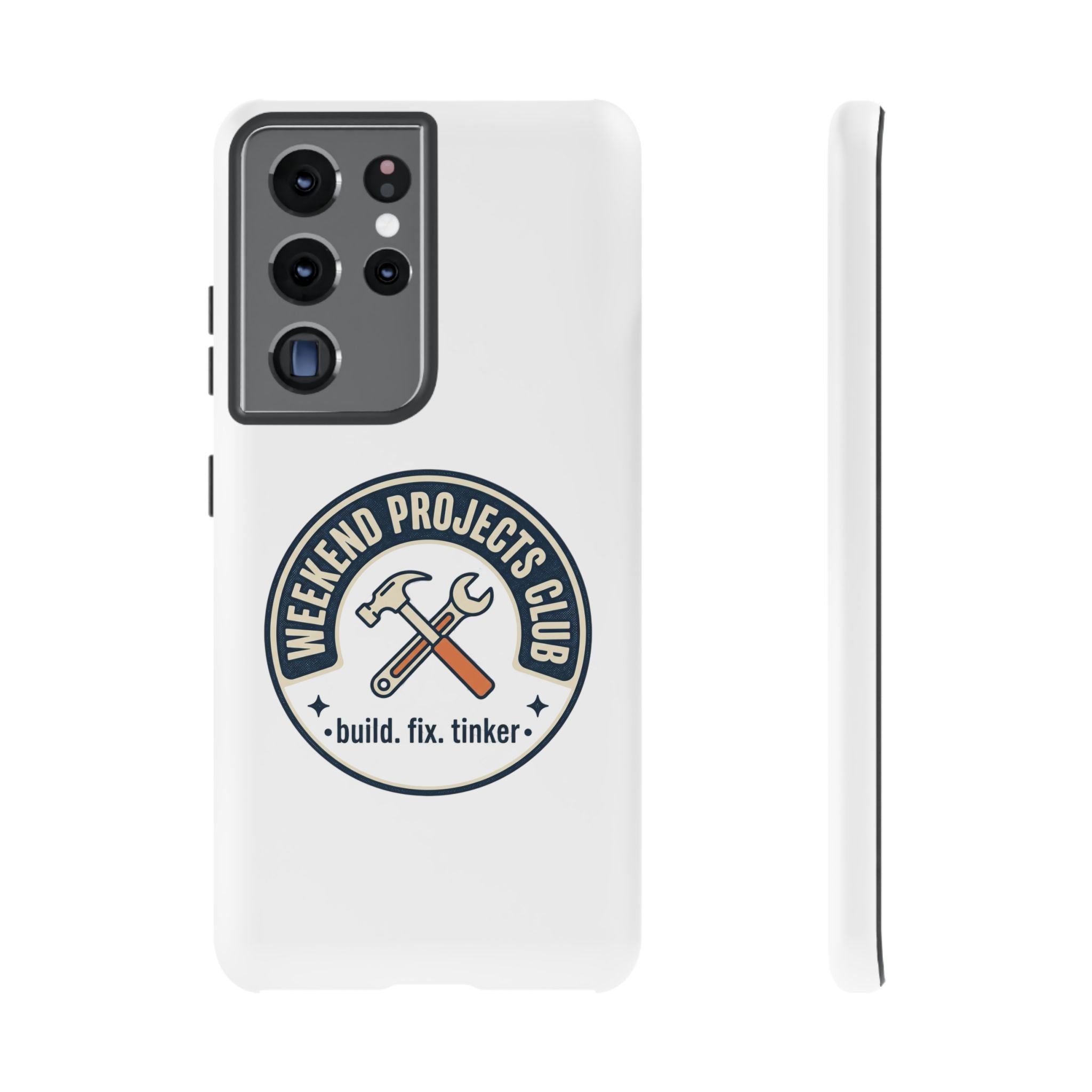 Weekend Projects Club Tough Phone Case — "build. fix. tinker."