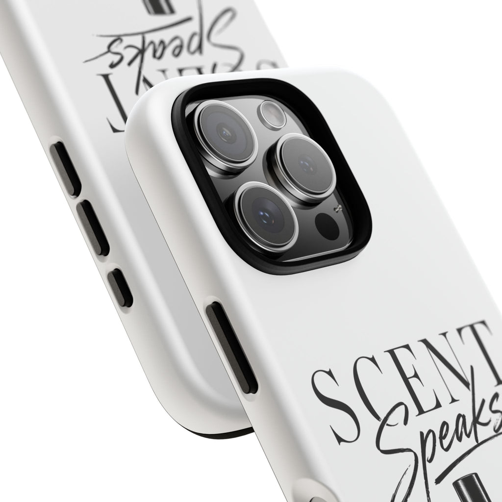 Phone Case — "Scent Speaks Louder Than Words" Perfume Bottle Design