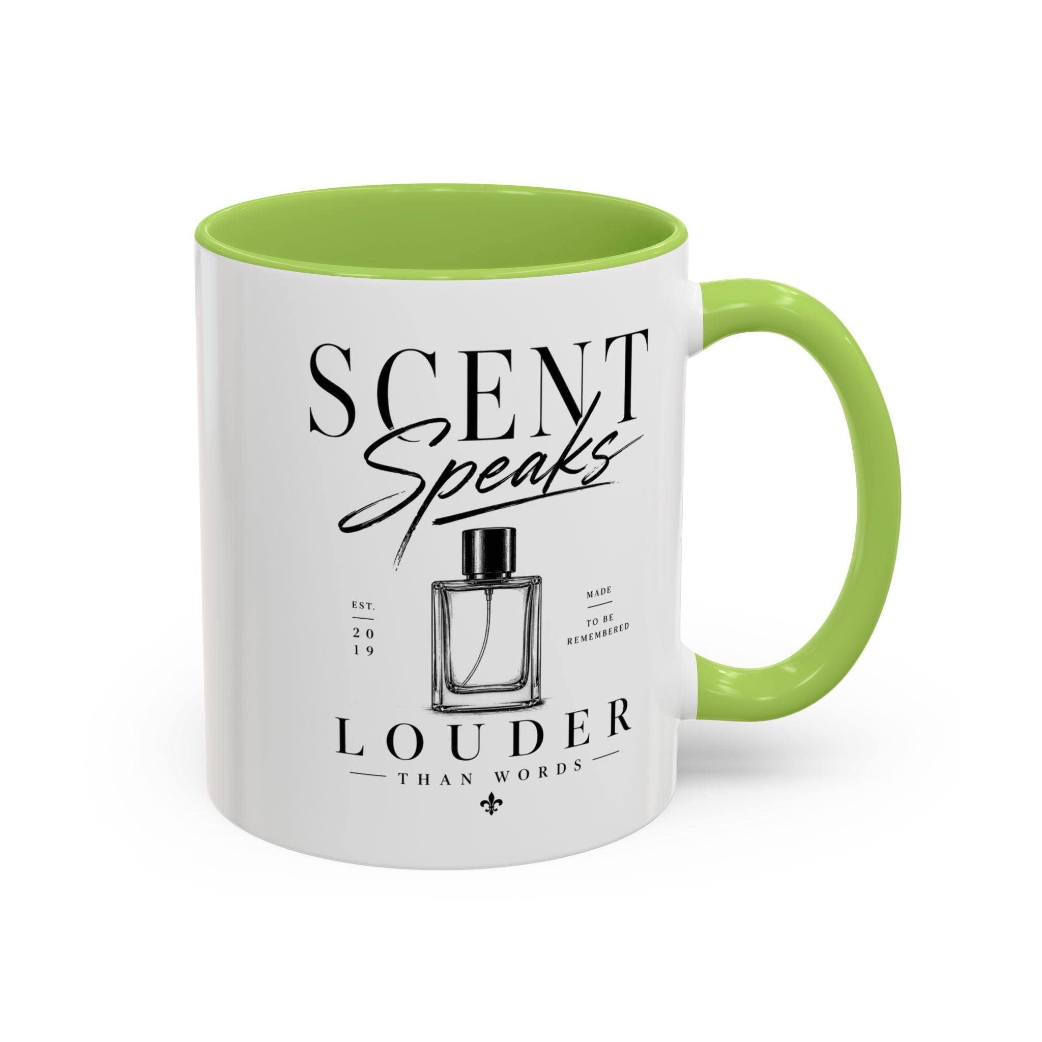 Scent Speaks Coffee Mug — "Scent Speaks Louder Than Words" Accent Mug (11/15oz)