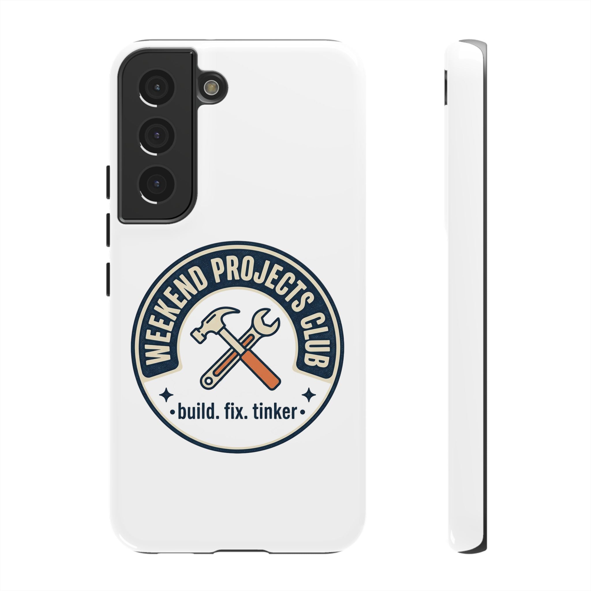 Weekend Projects Club Tough Phone Case — "build. fix. tinker."