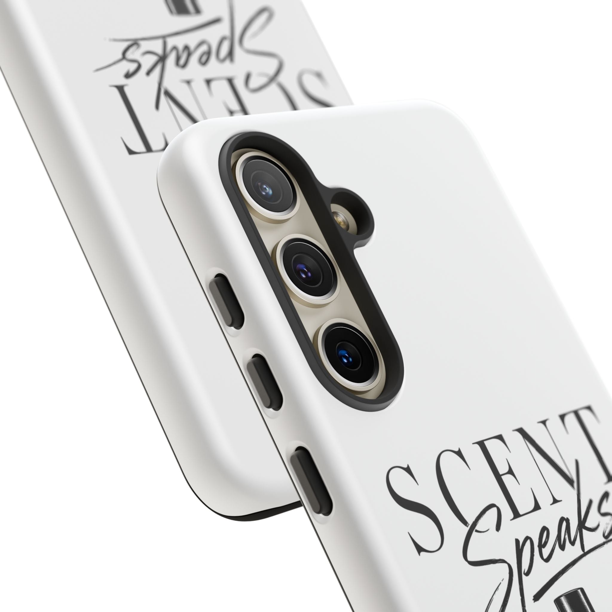 Phone Case — "Scent Speaks Louder Than Words" Perfume Bottle Design
