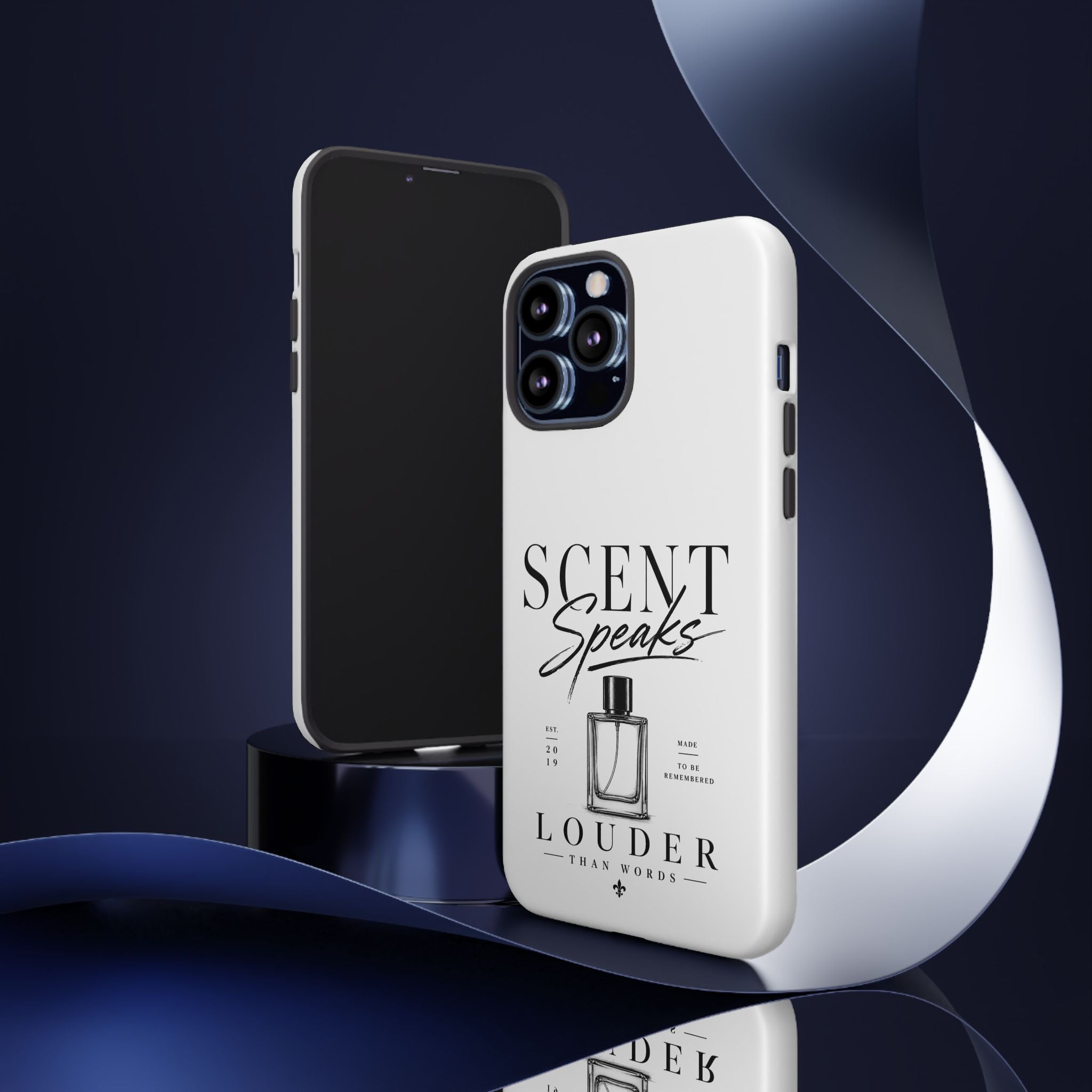 Phone Case — "Scent Speaks Louder Than Words" Perfume Bottle Design