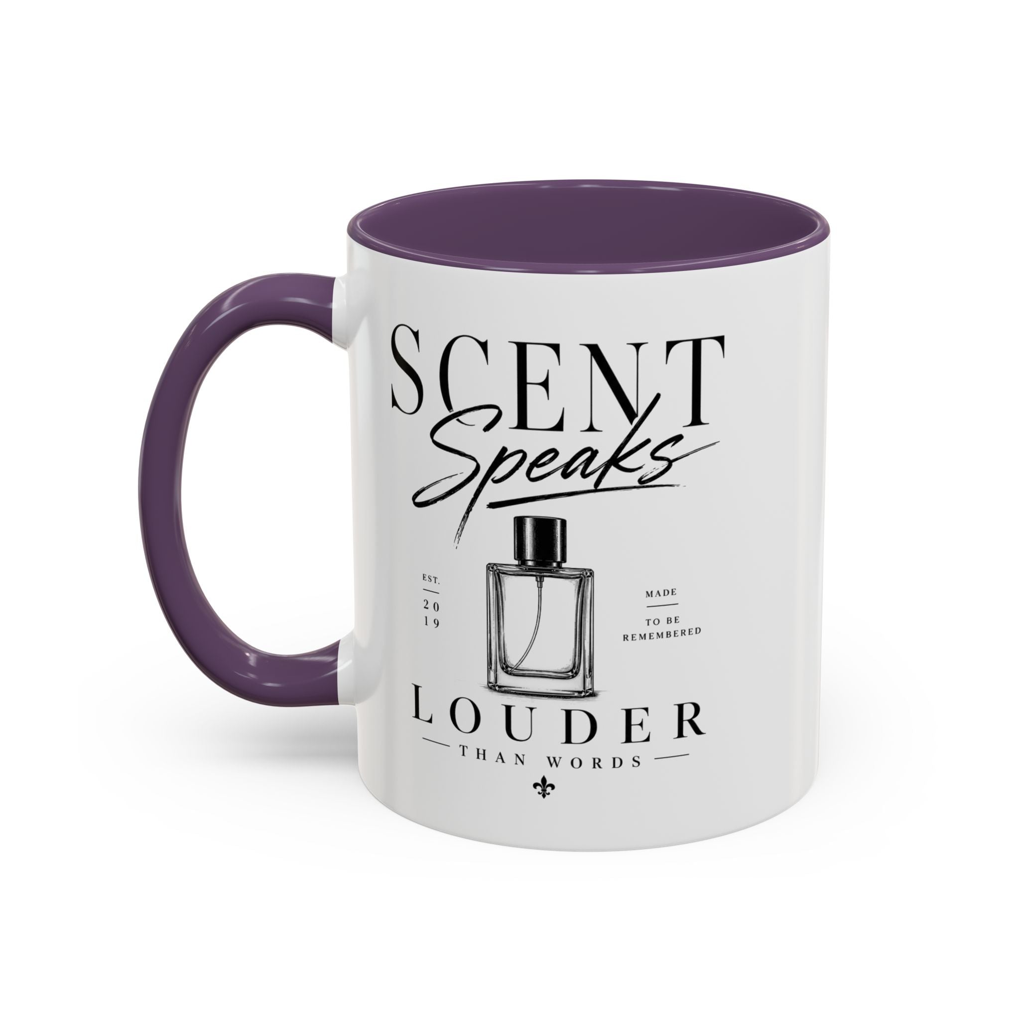 Scent Speaks Coffee Mug — "Scent Speaks Louder Than Words" Accent Mug (11/15oz)