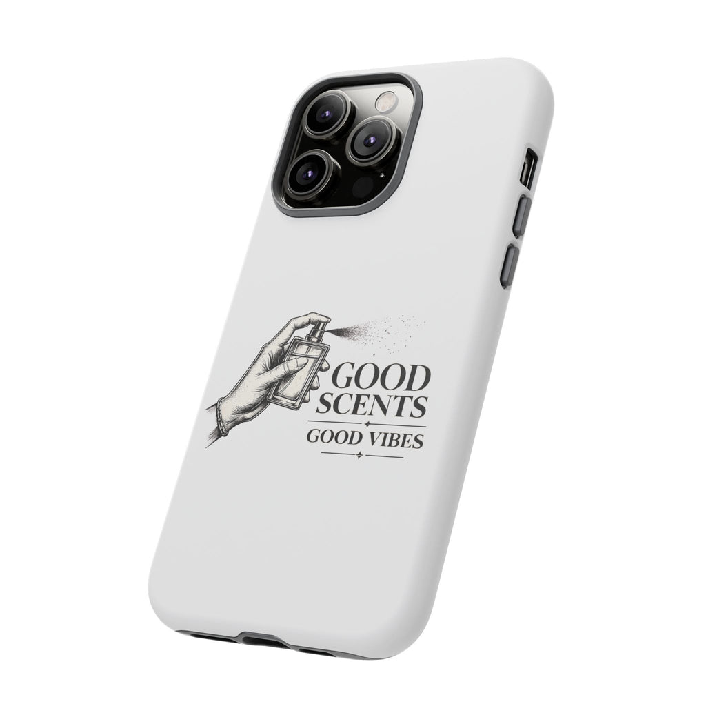 Phone Case - "Good Scents, Good Vibes" Fragrance Bottle Design