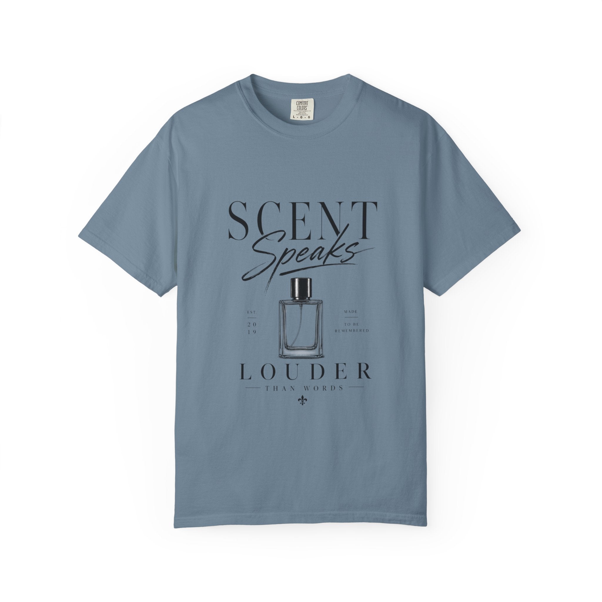 Perfume Graphic T-Shirt — “Scent Speaks Louder” Minimal Fragrance Tee