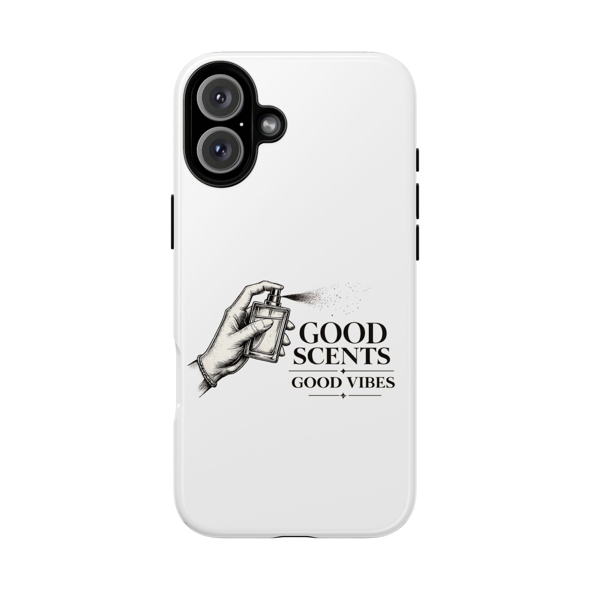 Phone Case - "Good Scents, Good Vibes" Fragrance Bottle Design