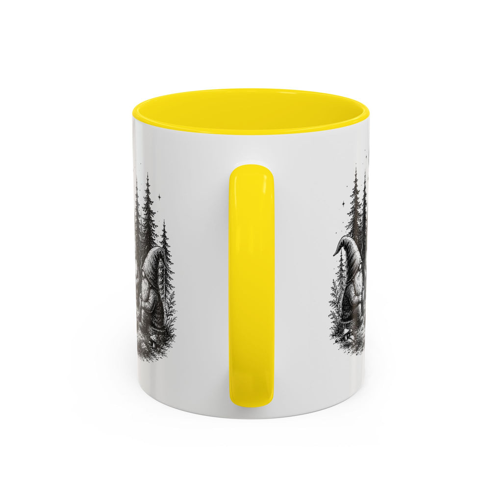 Gnome Campfire Coffee Mug — Woodland Camping Ceramic Accent Mug (11/15oz)