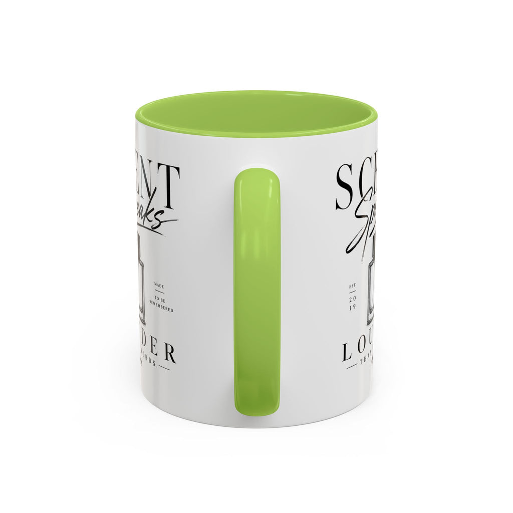 Scent Speaks Coffee Mug — "Scent Speaks Louder Than Words" Accent Mug (11/15oz)