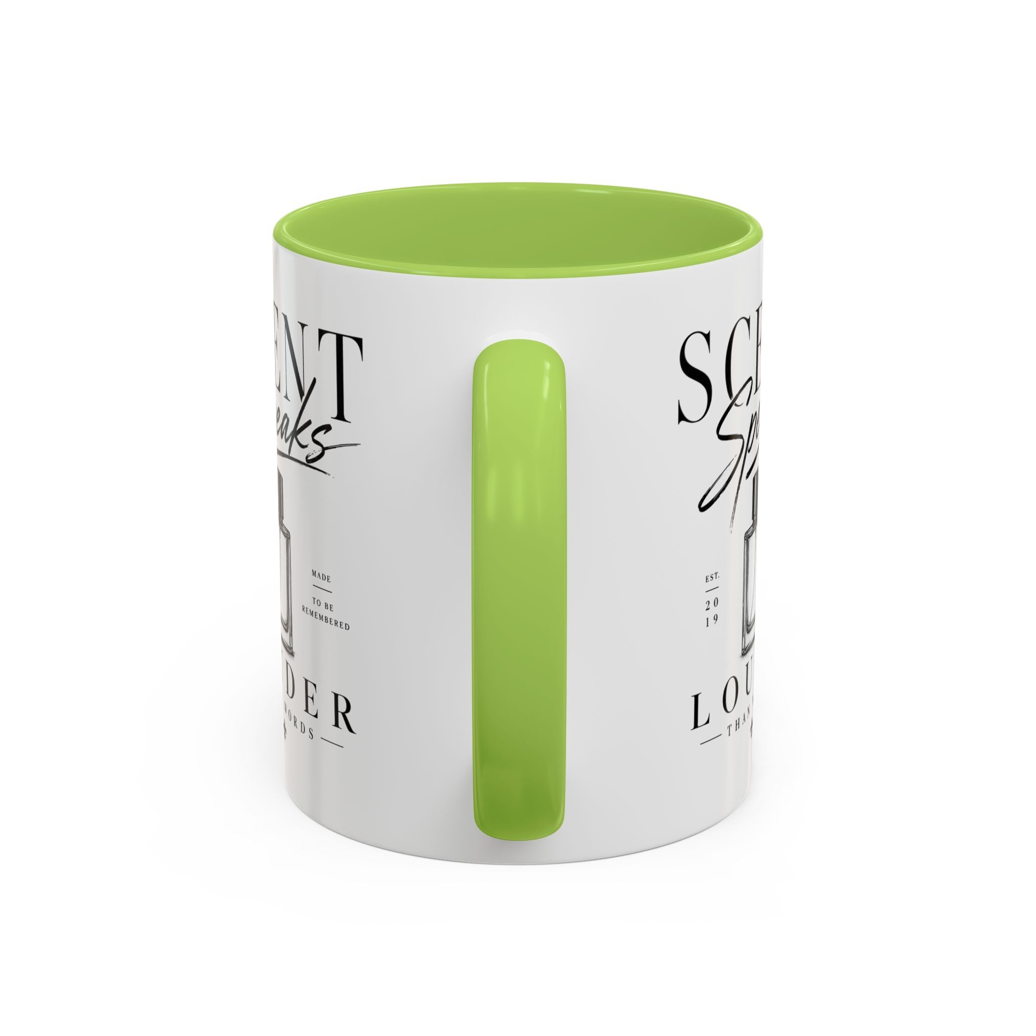 Scent Speaks Coffee Mug — "Scent Speaks Louder Than Words" Accent Mug (11/15oz)