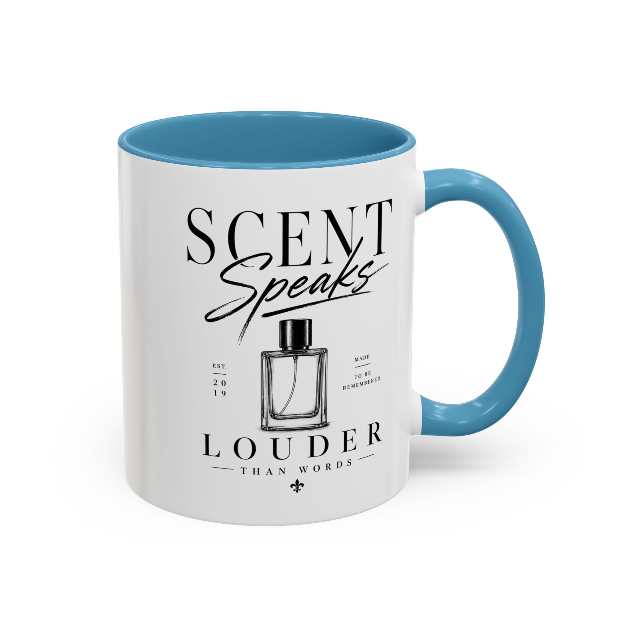 Scent Speaks Coffee Mug — "Scent Speaks Louder Than Words" Accent Mug (11/15oz)