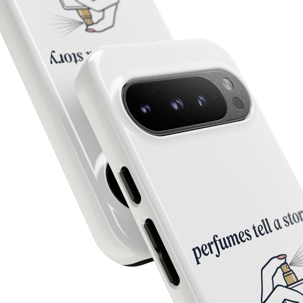 Phone Case — "perfumes tell a story" Minimalist Perfume Bottle Design