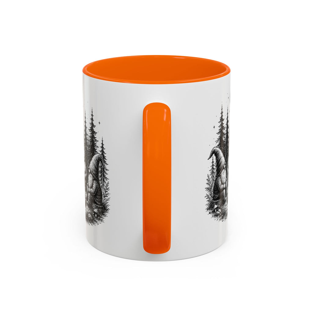 Gnome Campfire Coffee Mug — Woodland Camping Ceramic Accent Mug (11/15oz)