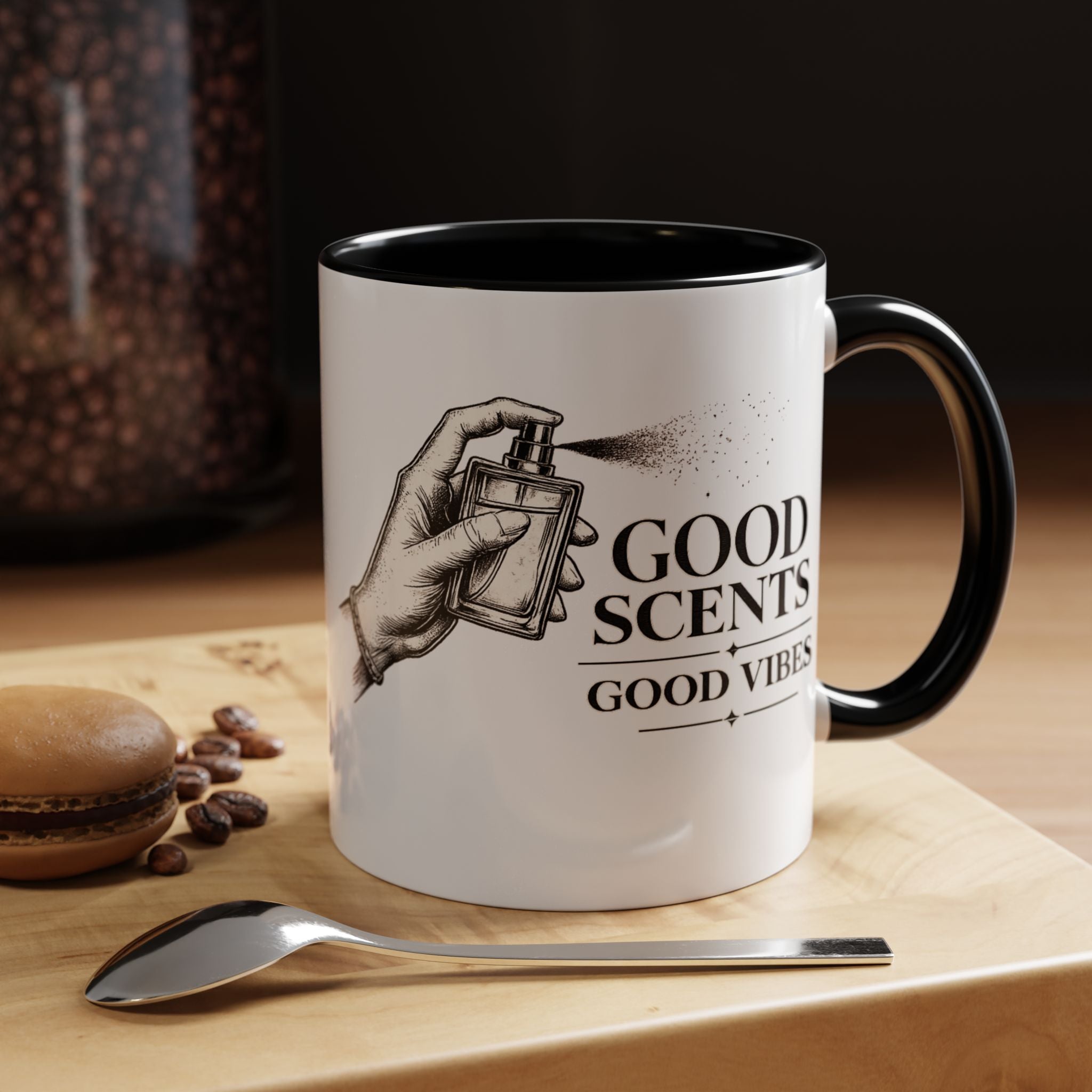 Good Scents, Good Vibes Coffee Mug — Scent Perfume Graphic Accent Mug