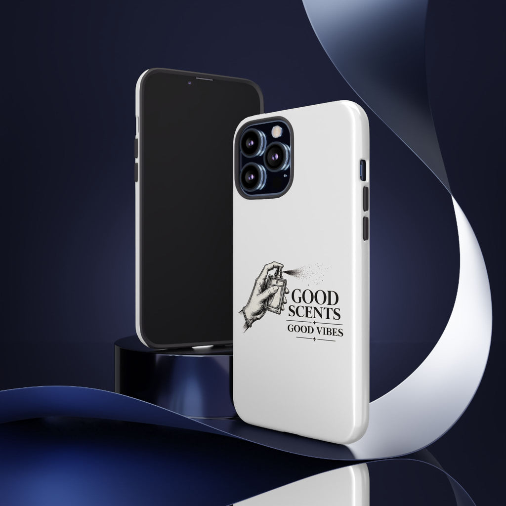 Phone Case - "Good Scents, Good Vibes" Fragrance Bottle Design