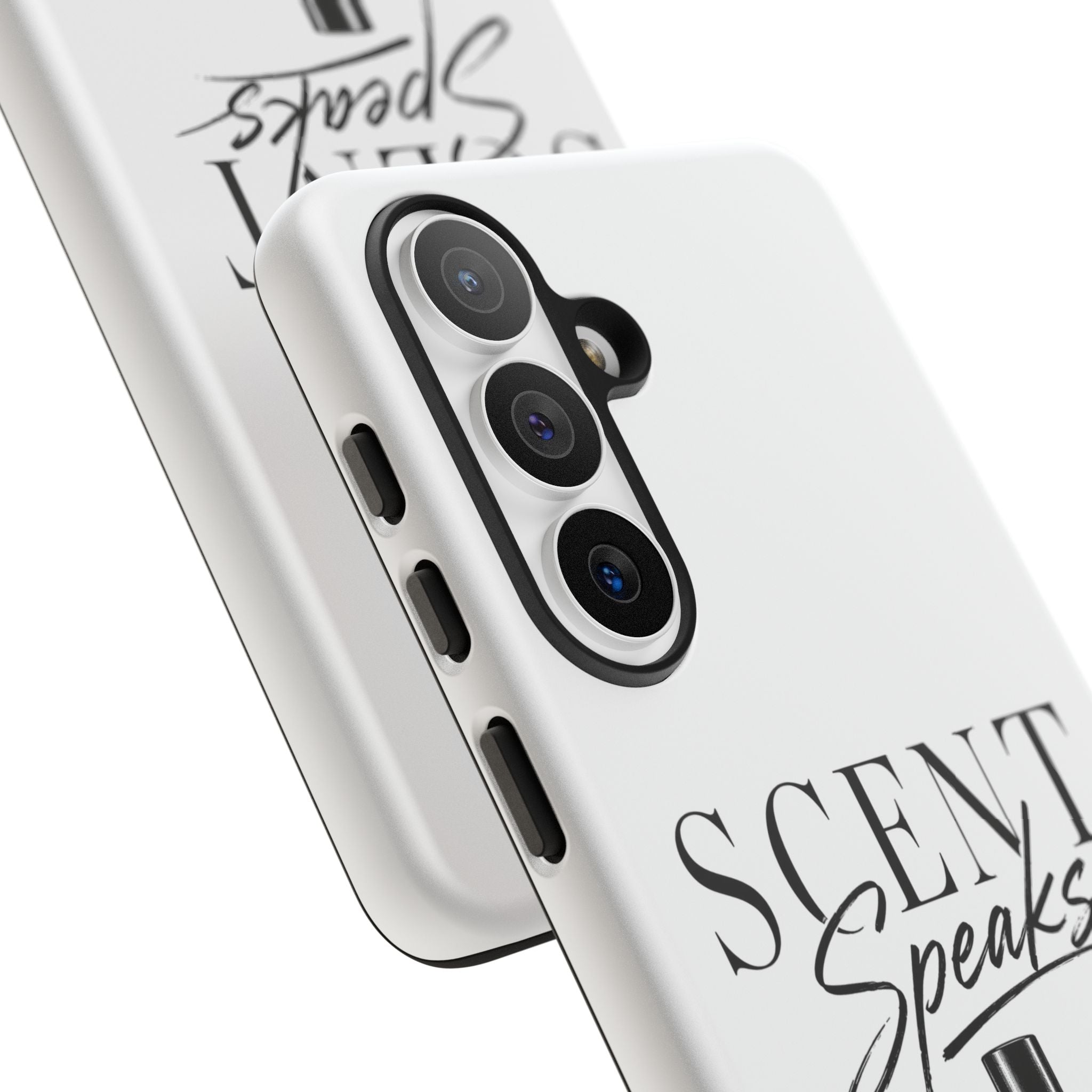 Phone Case — "Scent Speaks Louder Than Words" Perfume Bottle Design