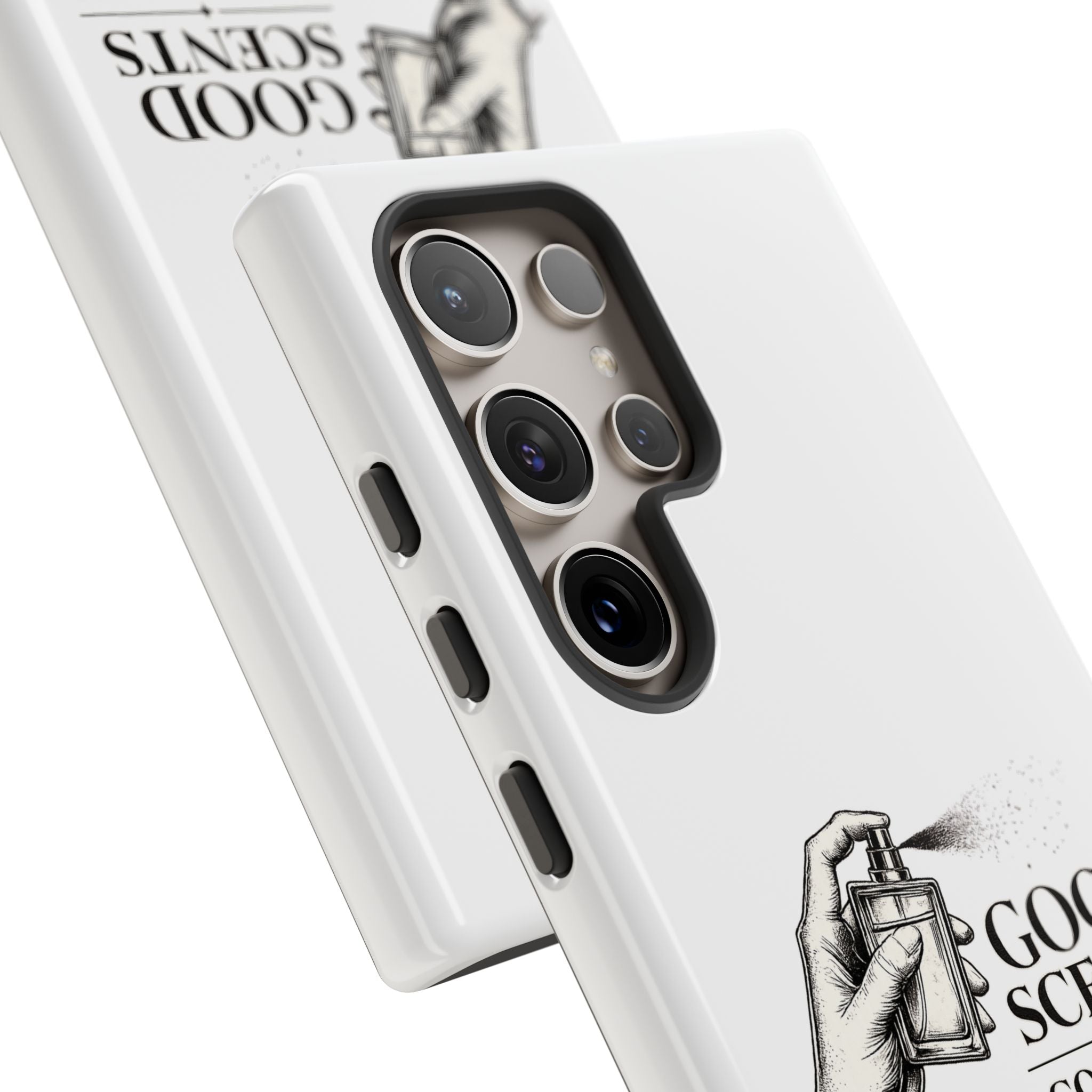Phone Case - "Good Scents, Good Vibes" Fragrance Bottle Design