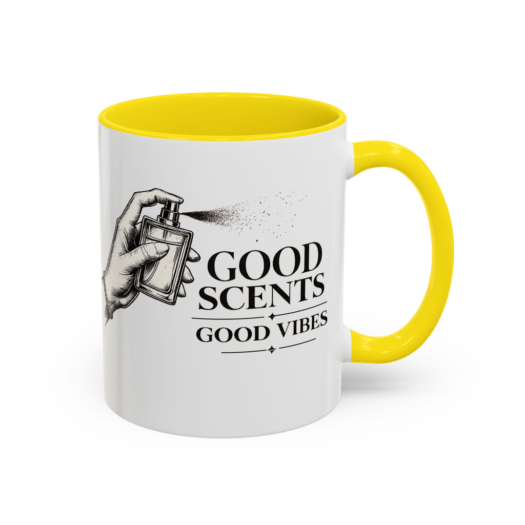 Good Scents, Good Vibes Coffee Mug — Scent Perfume Graphic Accent Mug