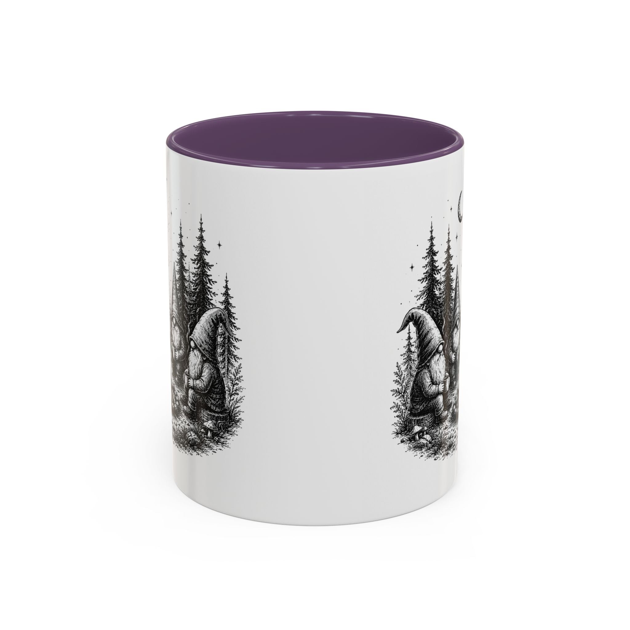 Gnome Campfire Coffee Mug — Woodland Camping Ceramic Accent Mug (11/15oz)