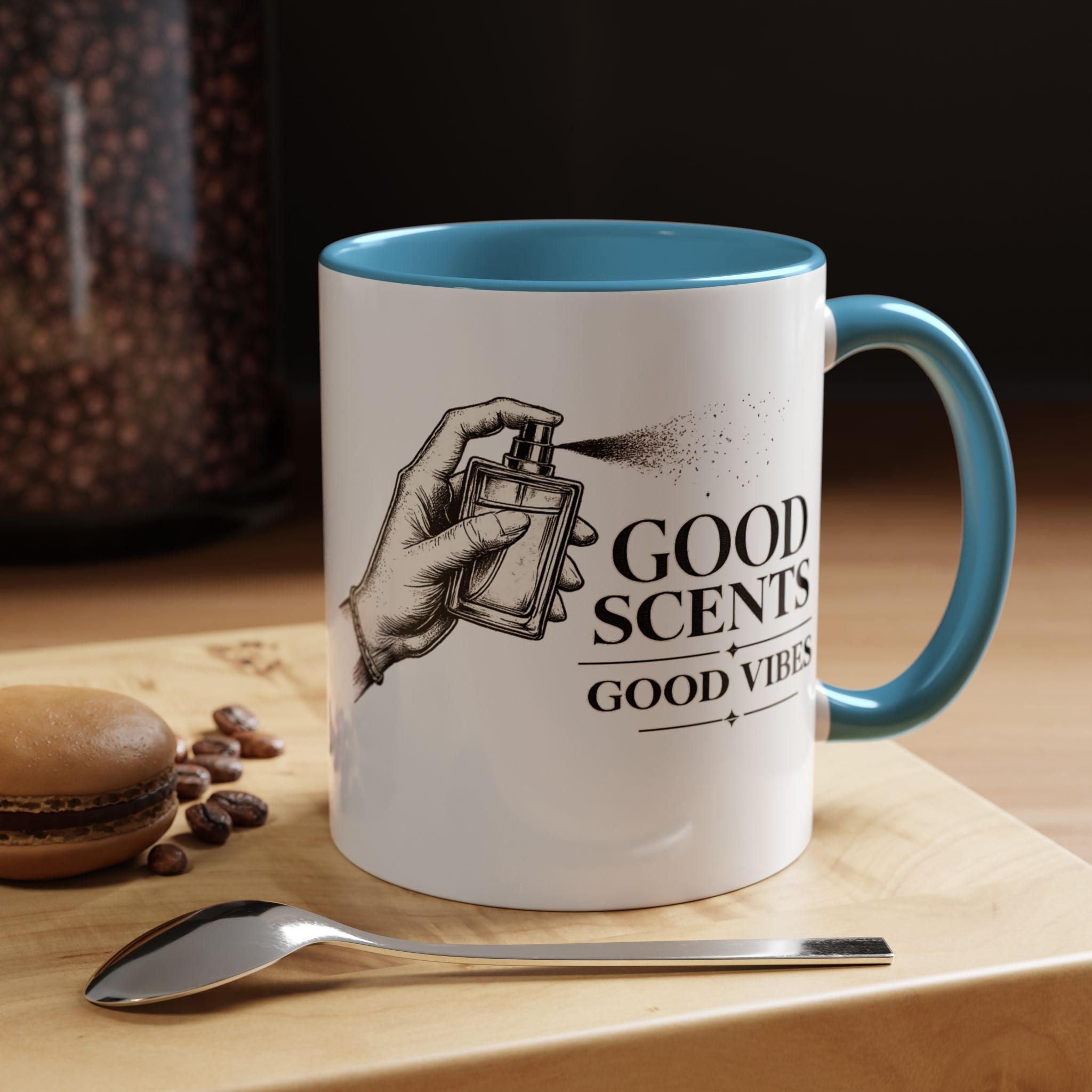 Good Scents, Good Vibes Coffee Mug — Scent Perfume Graphic Accent Mug