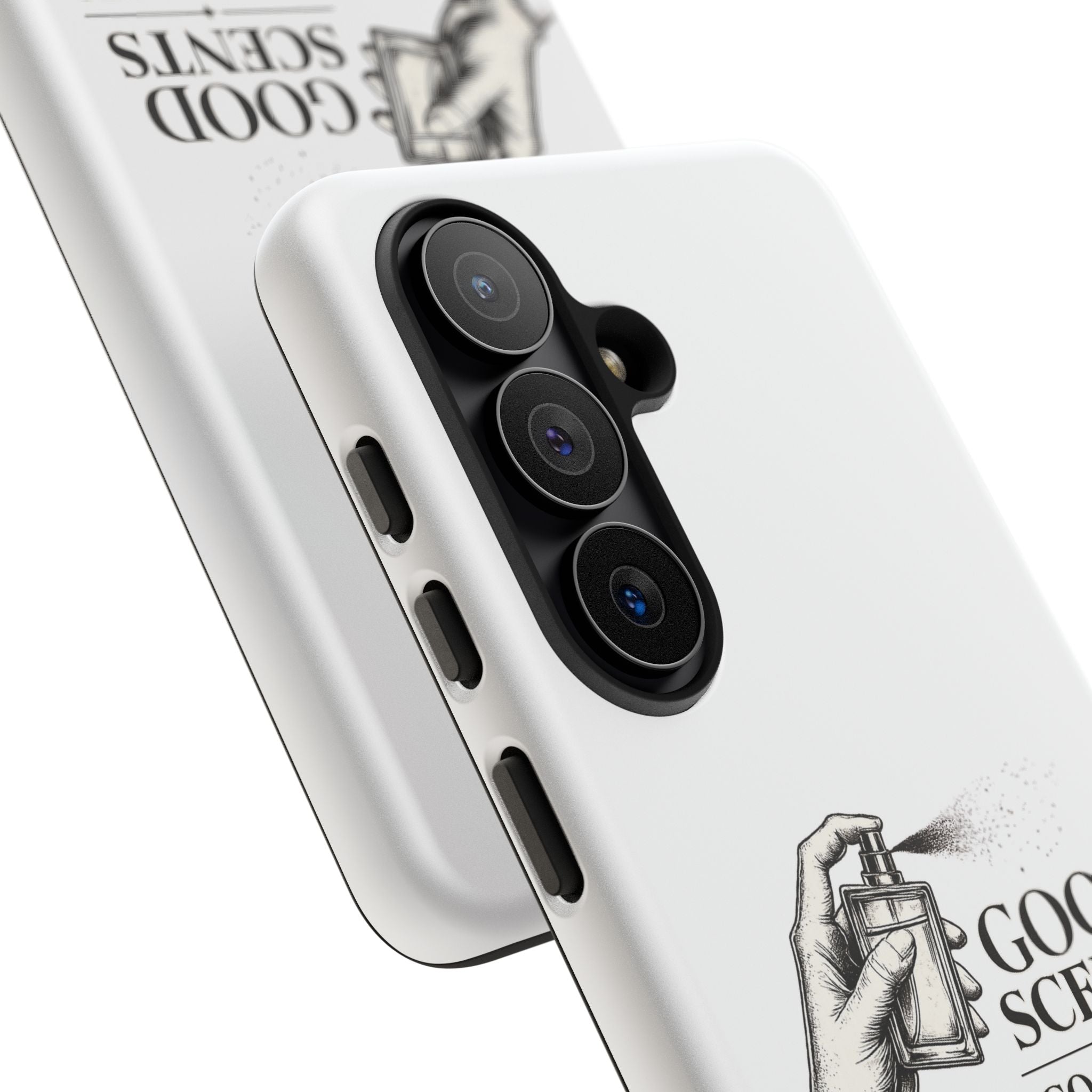 Phone Case - "Good Scents, Good Vibes" Fragrance Bottle Design