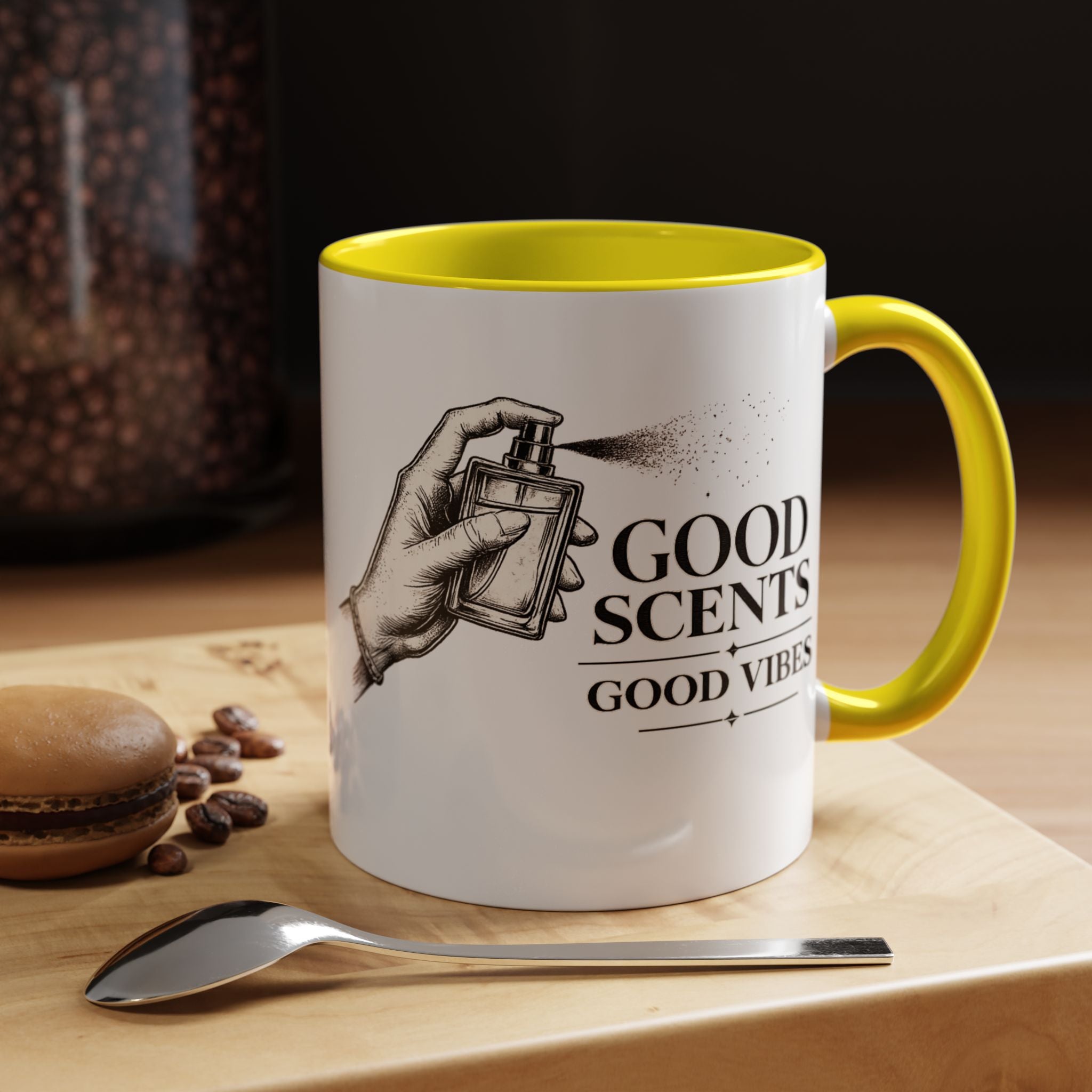 Good Scents, Good Vibes Coffee Mug — Scent Perfume Graphic Accent Mug