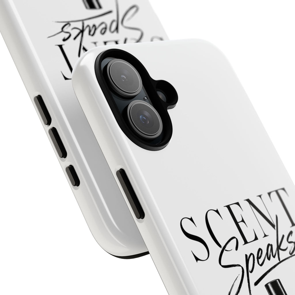 Phone Case — "Scent Speaks Louder Than Words" Perfume Bottle Design