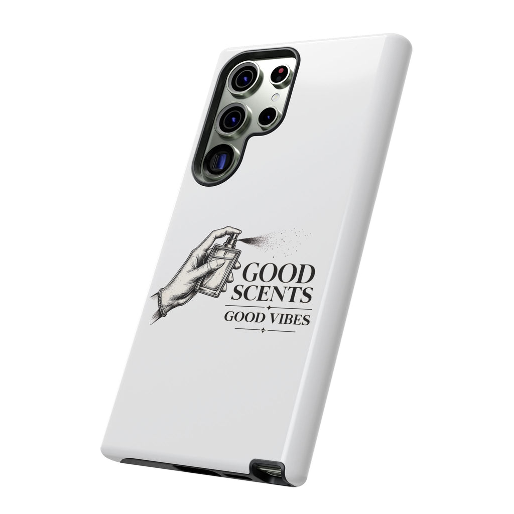 Phone Case - "Good Scents, Good Vibes" Fragrance Bottle Design