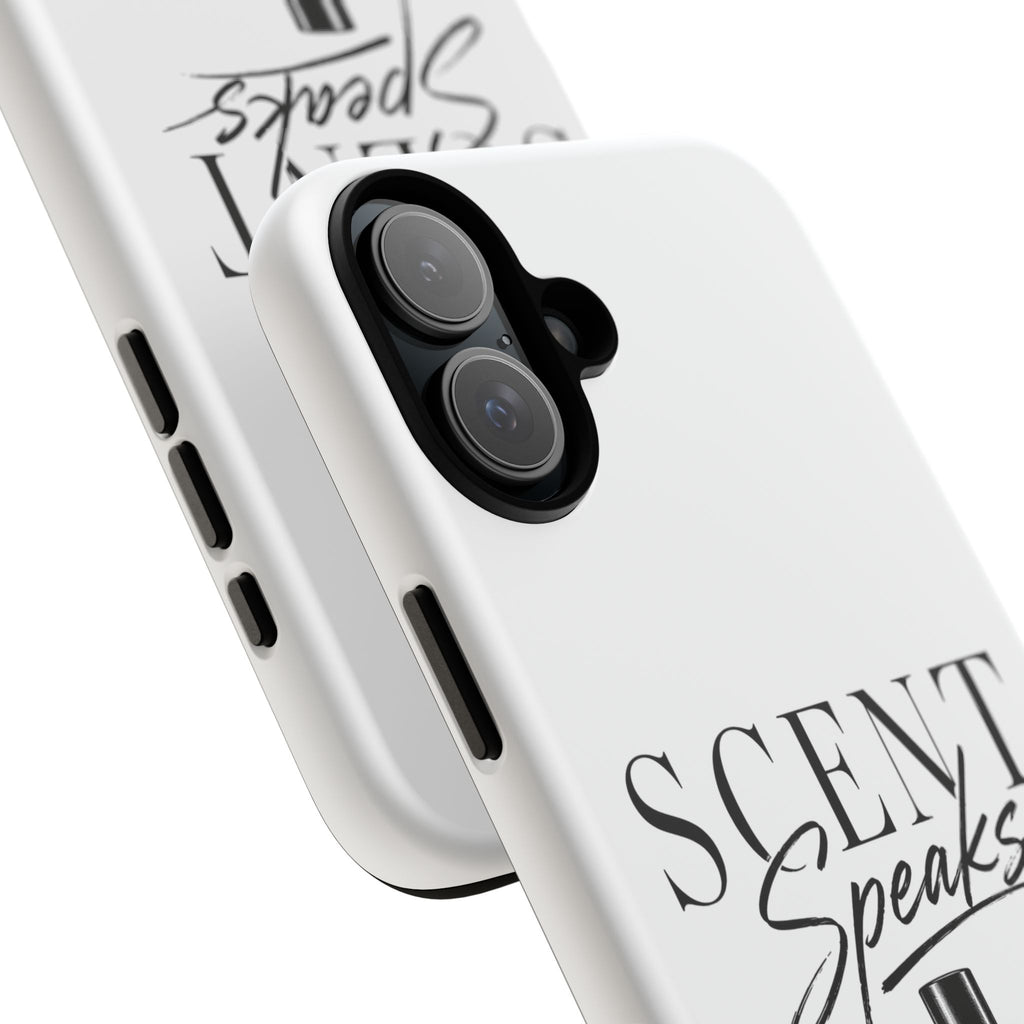 Phone Case — "Scent Speaks Louder Than Words" Perfume Bottle Design