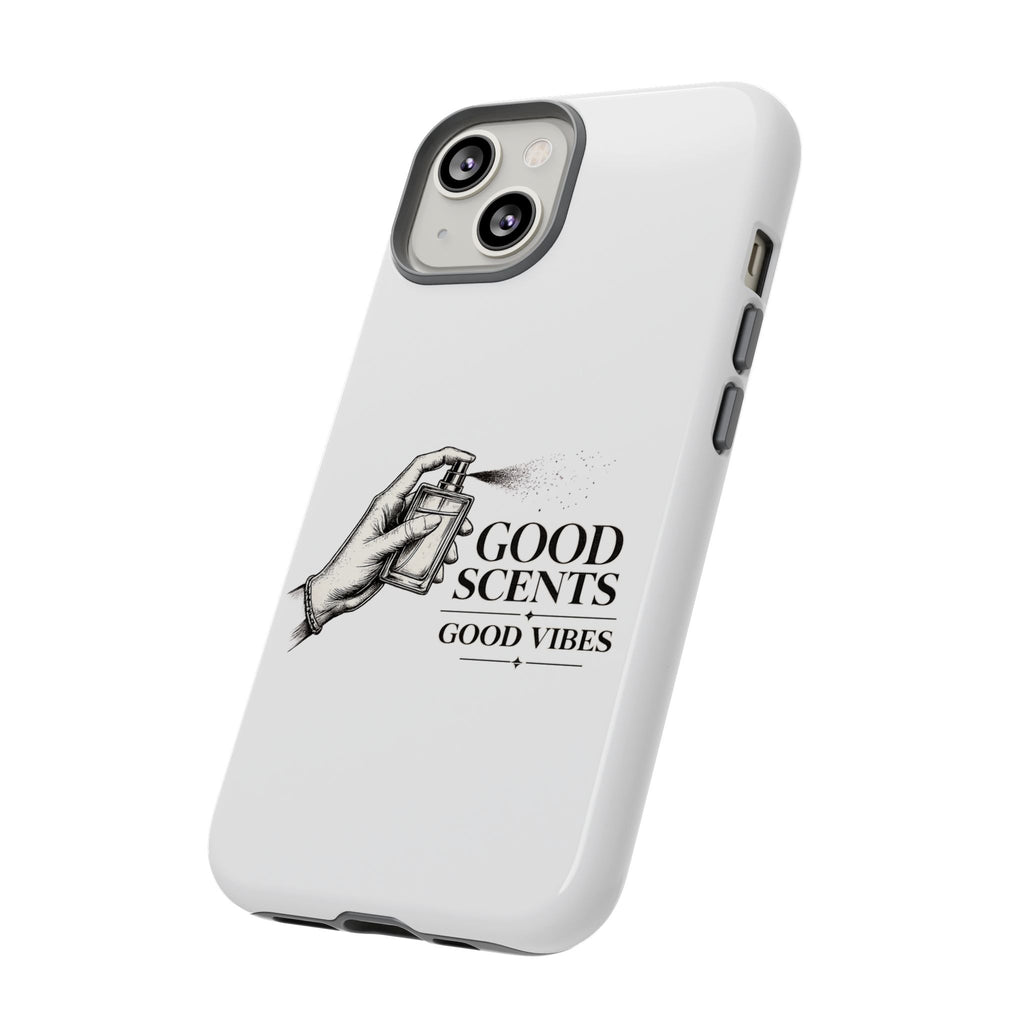 Phone Case - "Good Scents, Good Vibes" Fragrance Bottle Design