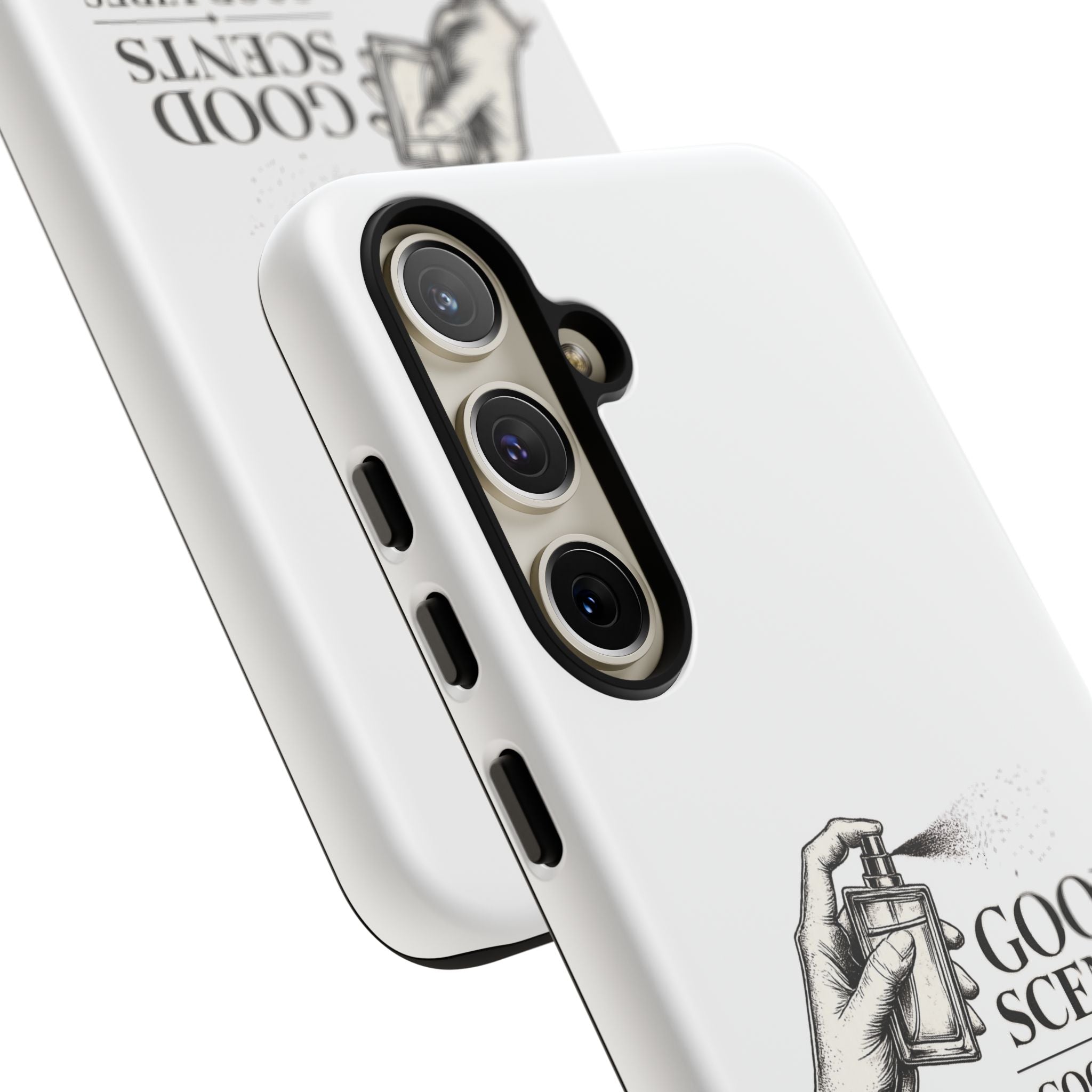 Phone Case - "Good Scents, Good Vibes" Fragrance Bottle Design