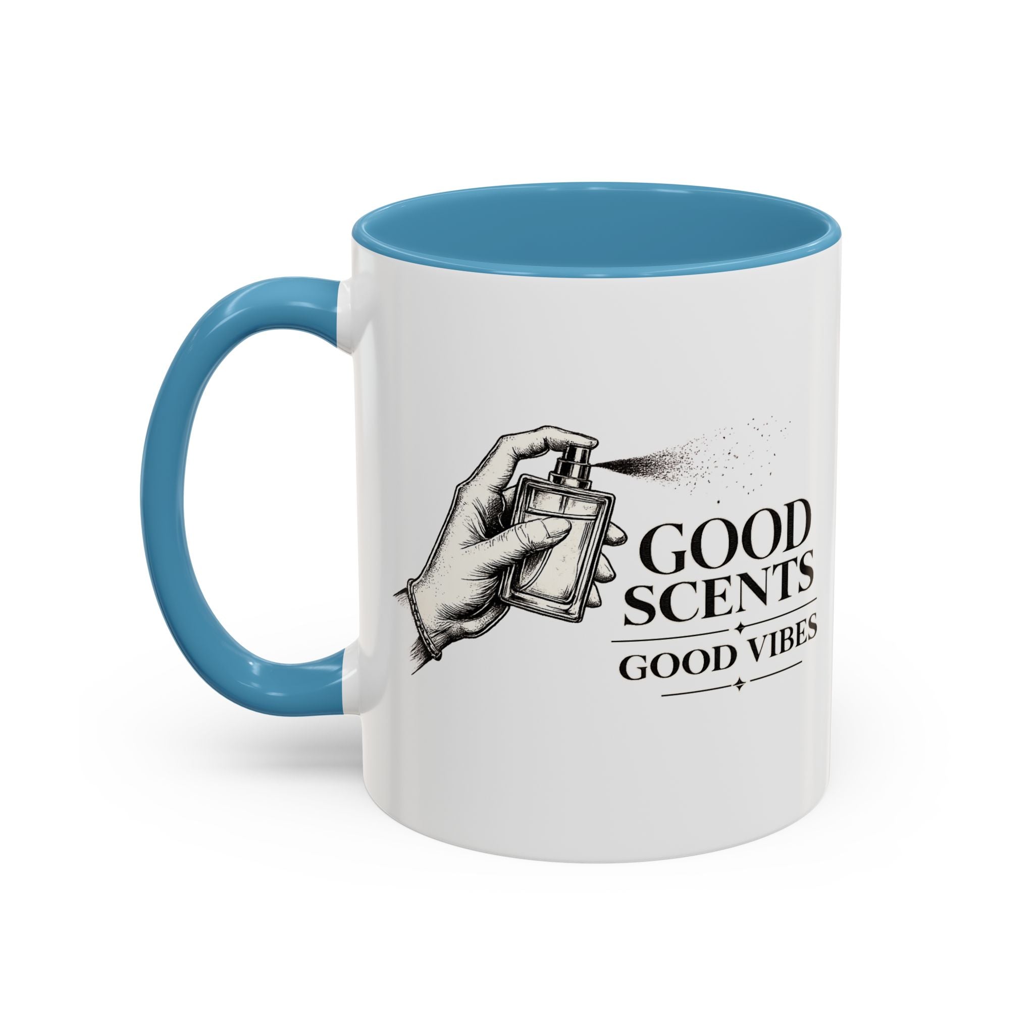 Good Scents, Good Vibes Coffee Mug — Scent Perfume Graphic Accent Mug