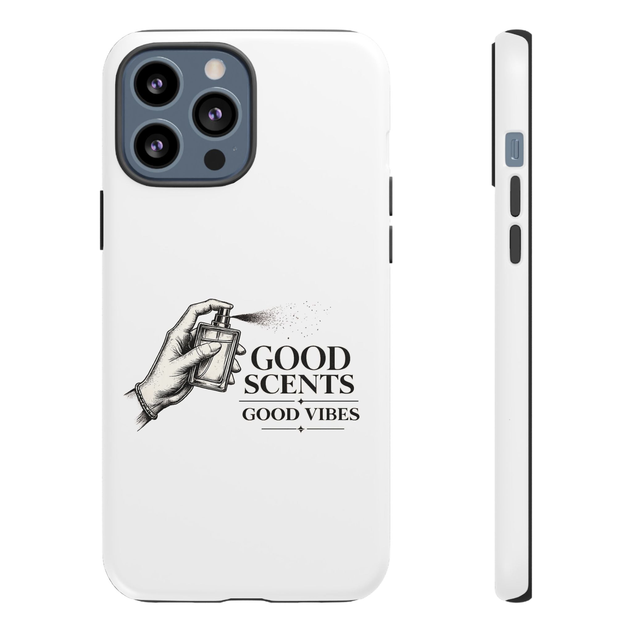 Phone Case - "Good Scents, Good Vibes" Fragrance Bottle Design