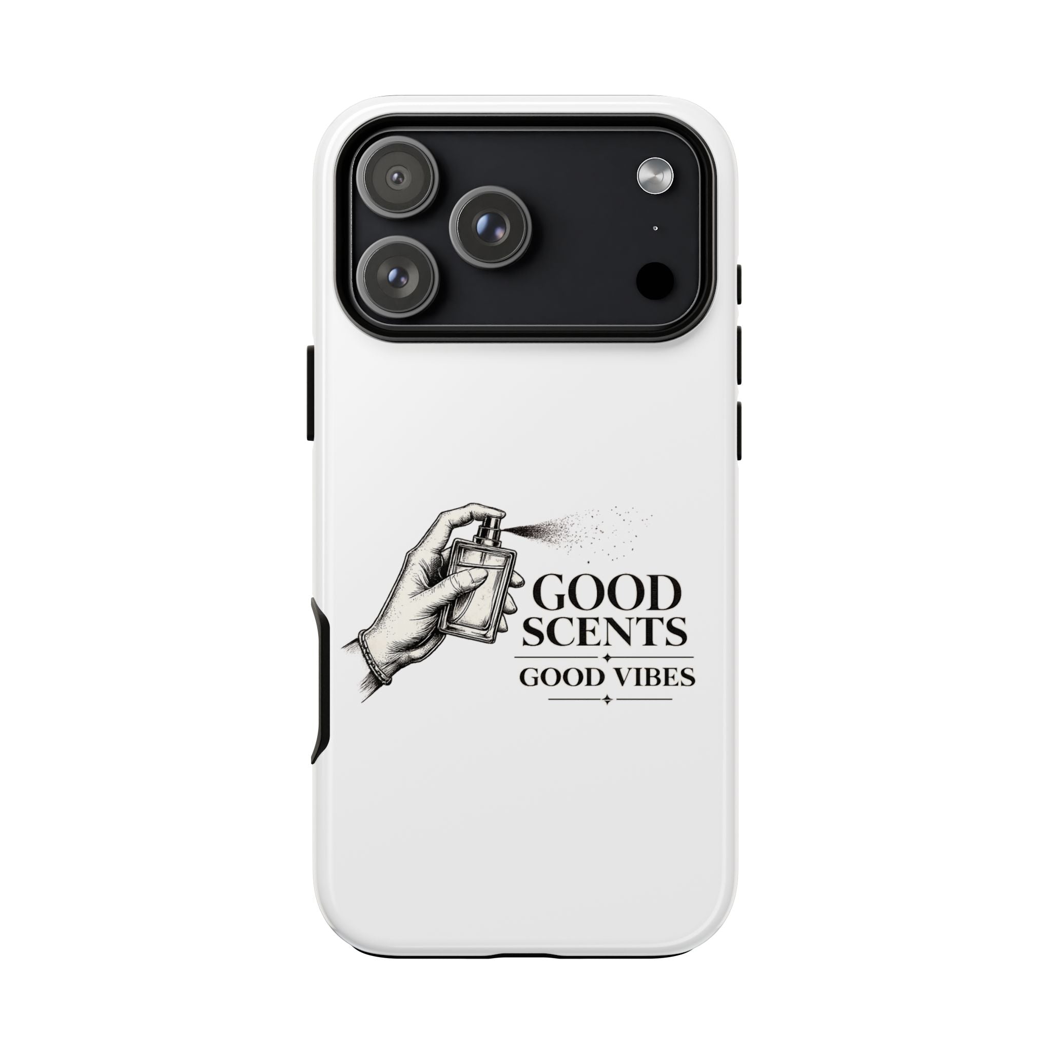 Phone Case - "Good Scents, Good Vibes" Fragrance Bottle Design