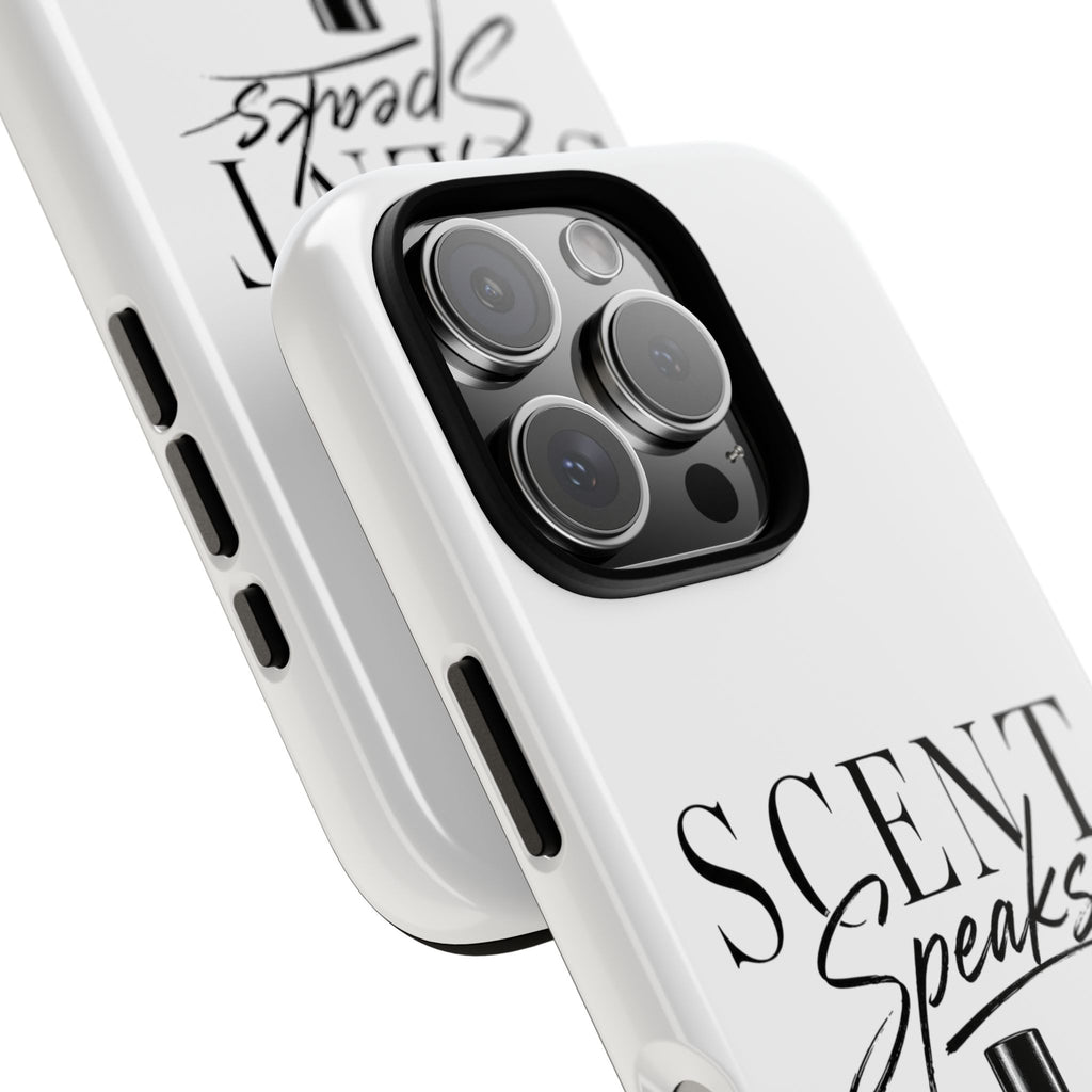 Phone Case — "Scent Speaks Louder Than Words" Perfume Bottle Design