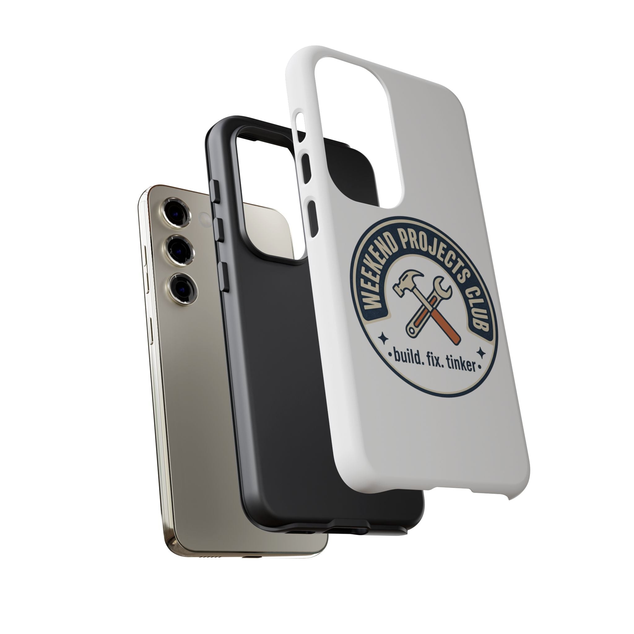 Weekend Projects Club Tough Phone Case — "build. fix. tinker."