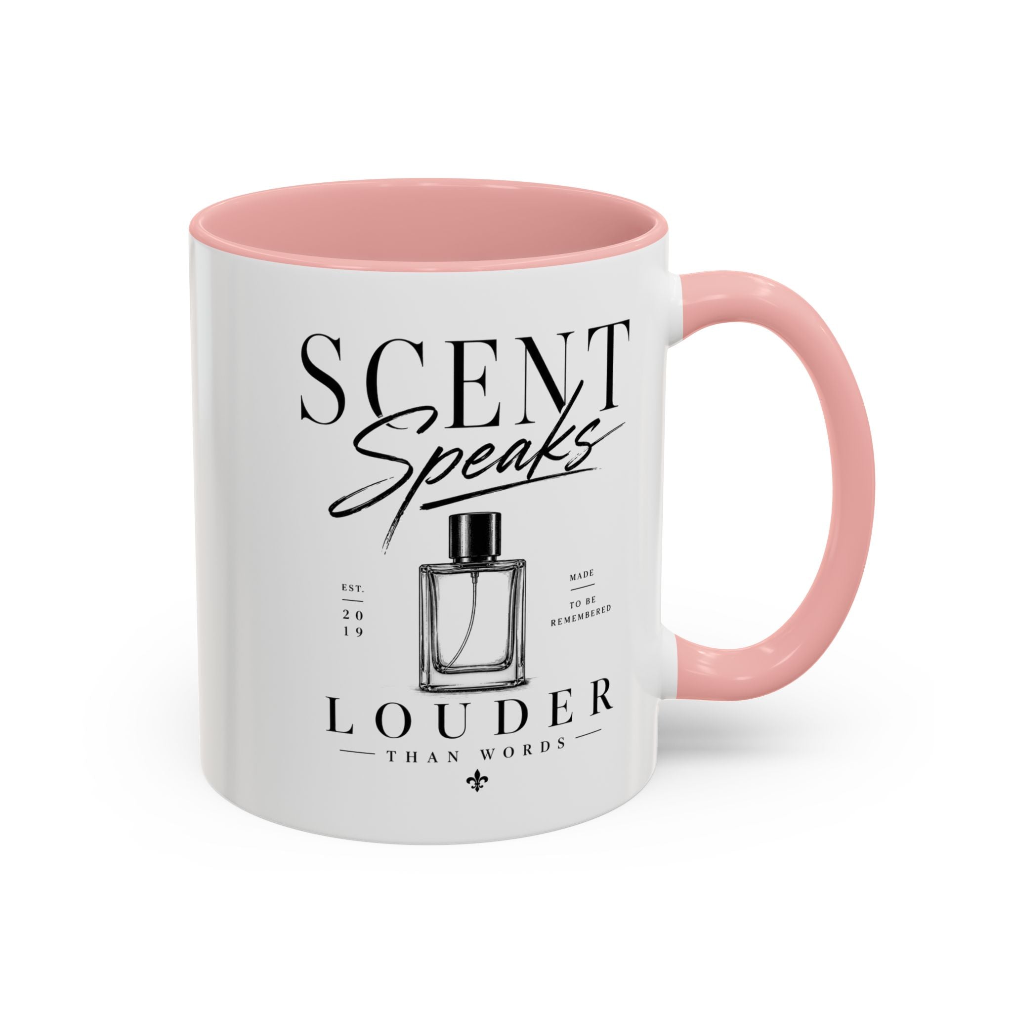 Scent Speaks Coffee Mug — "Scent Speaks Louder Than Words" Accent Mug (11/15oz)
