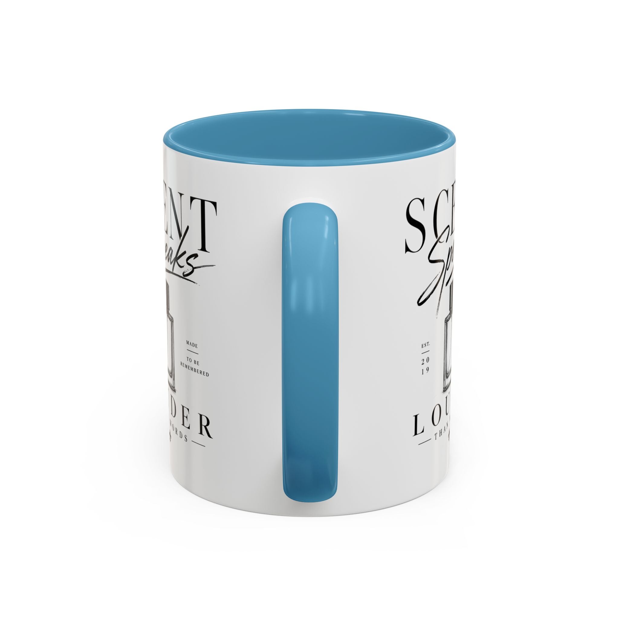 Scent Speaks Coffee Mug — "Scent Speaks Louder Than Words" Accent Mug (11/15oz)